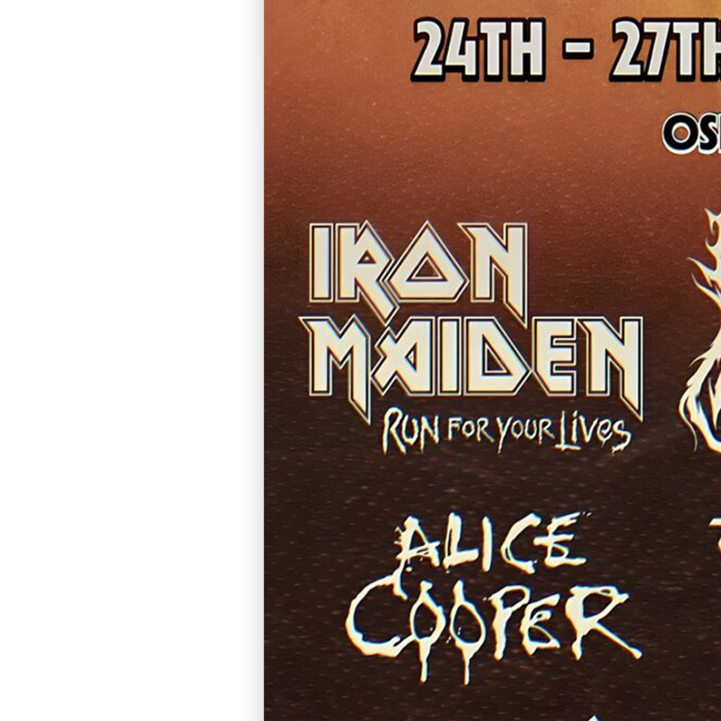 Tons Of Rock Music Festival Poster 2025 Line Up Festival Rock Print A5-A3