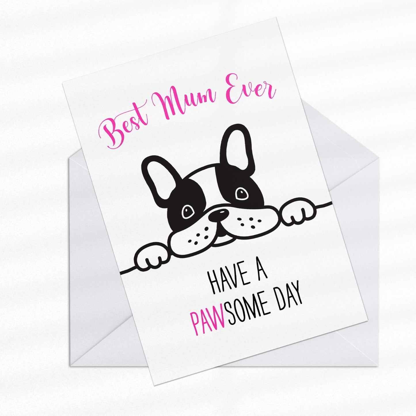Mothers Day Card Gift from the Dog Best Dog Mummy Mother's Card Dog Mum