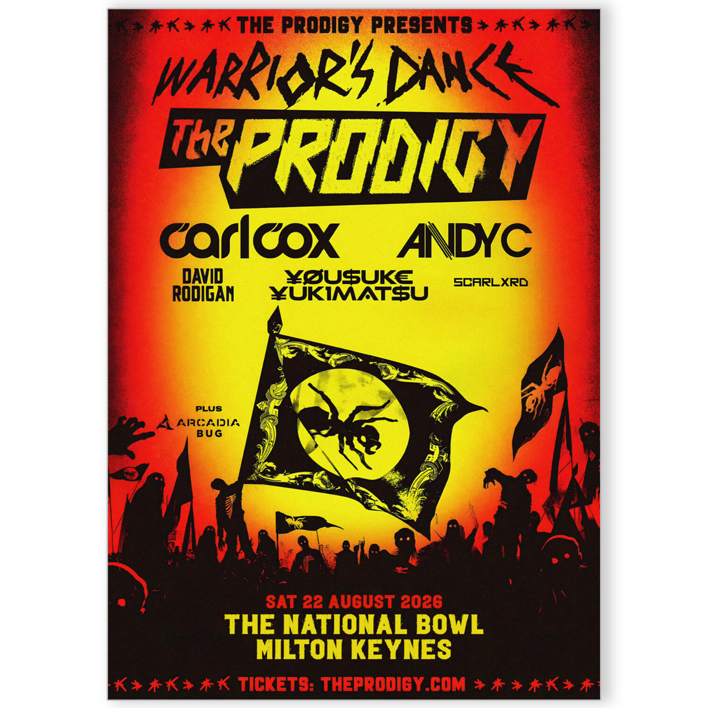 The Prodigy Poster Milton Keynes 2026 Poster For The Prodigy Fans Rock Poster