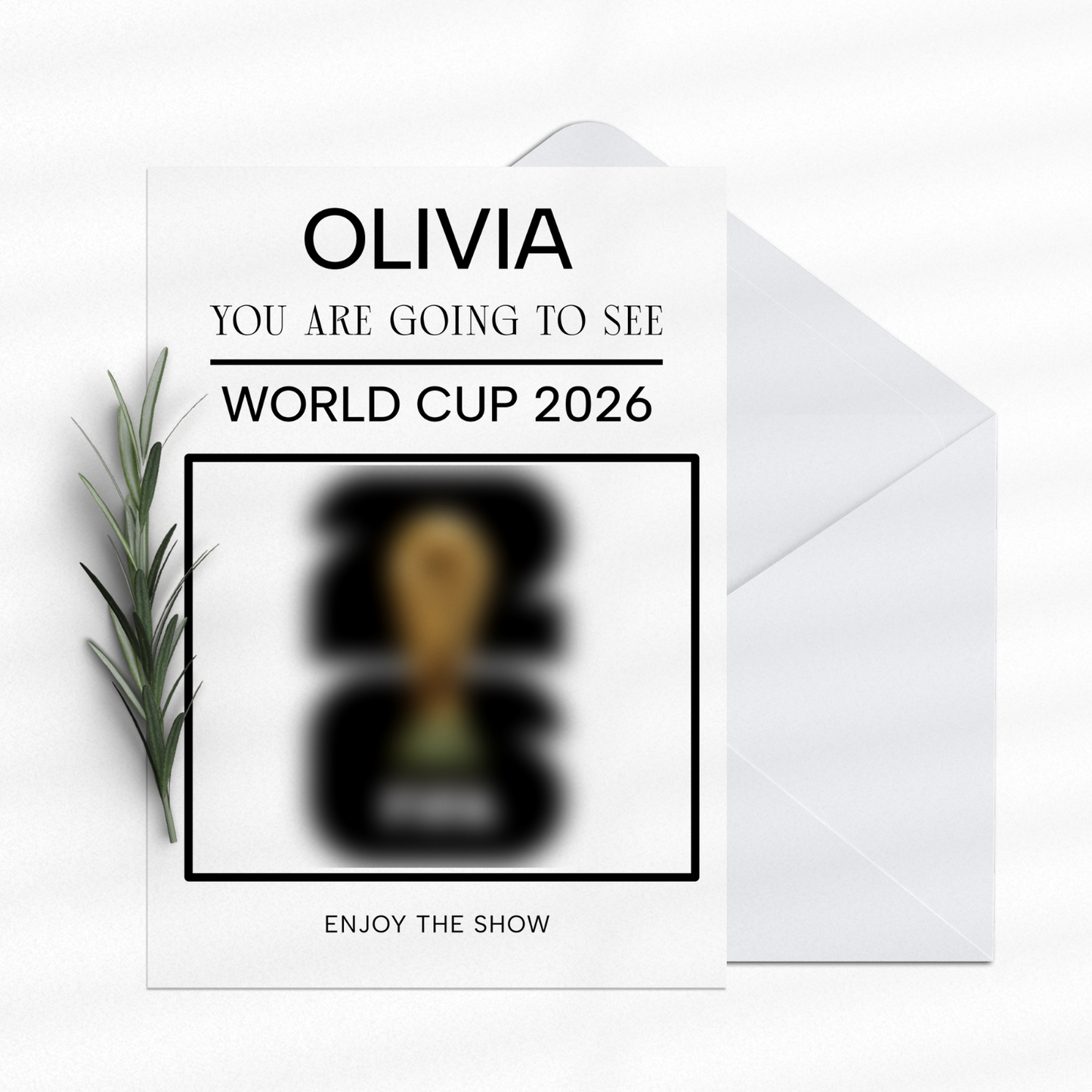 YOU'RE GOING TO SEE WOLRD CUP 2026 PERSONALISED GIFT BIRTHDAY CARD