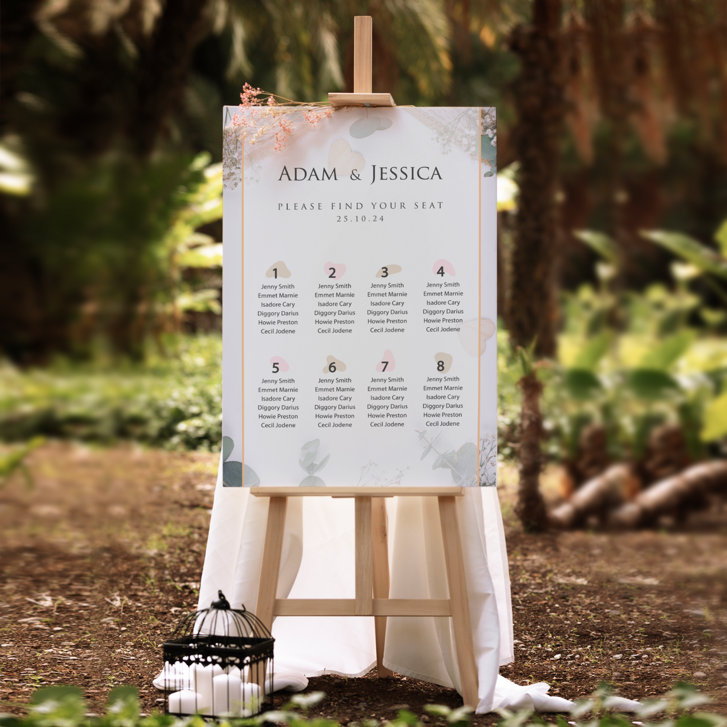 Wedding Seating Table Plan Poster Reception Seating Plan Wedding Sign A5-A1