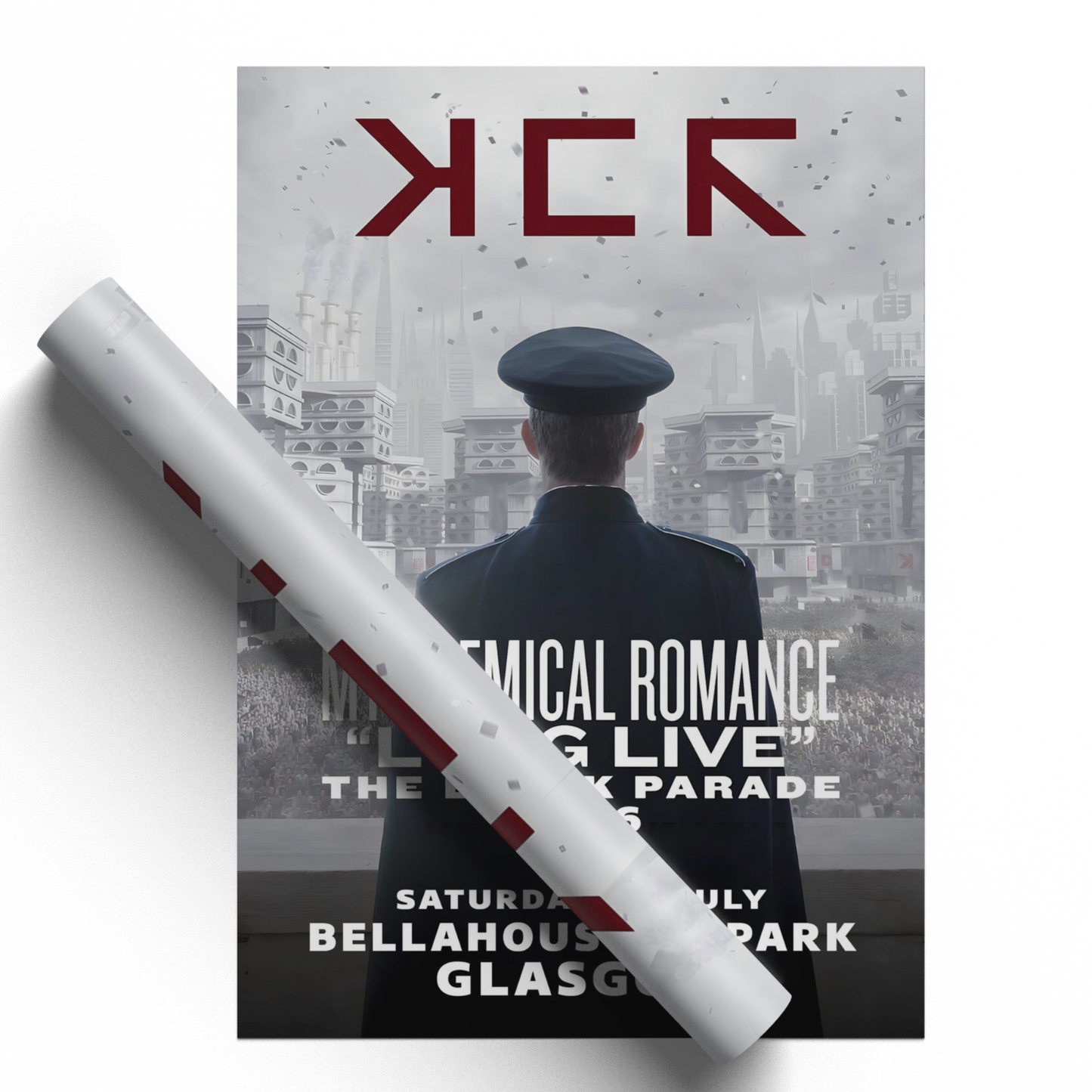 My Chemical Romance Music Poster Glasgow Concert Poster For MCR Rock Fans A5-A3