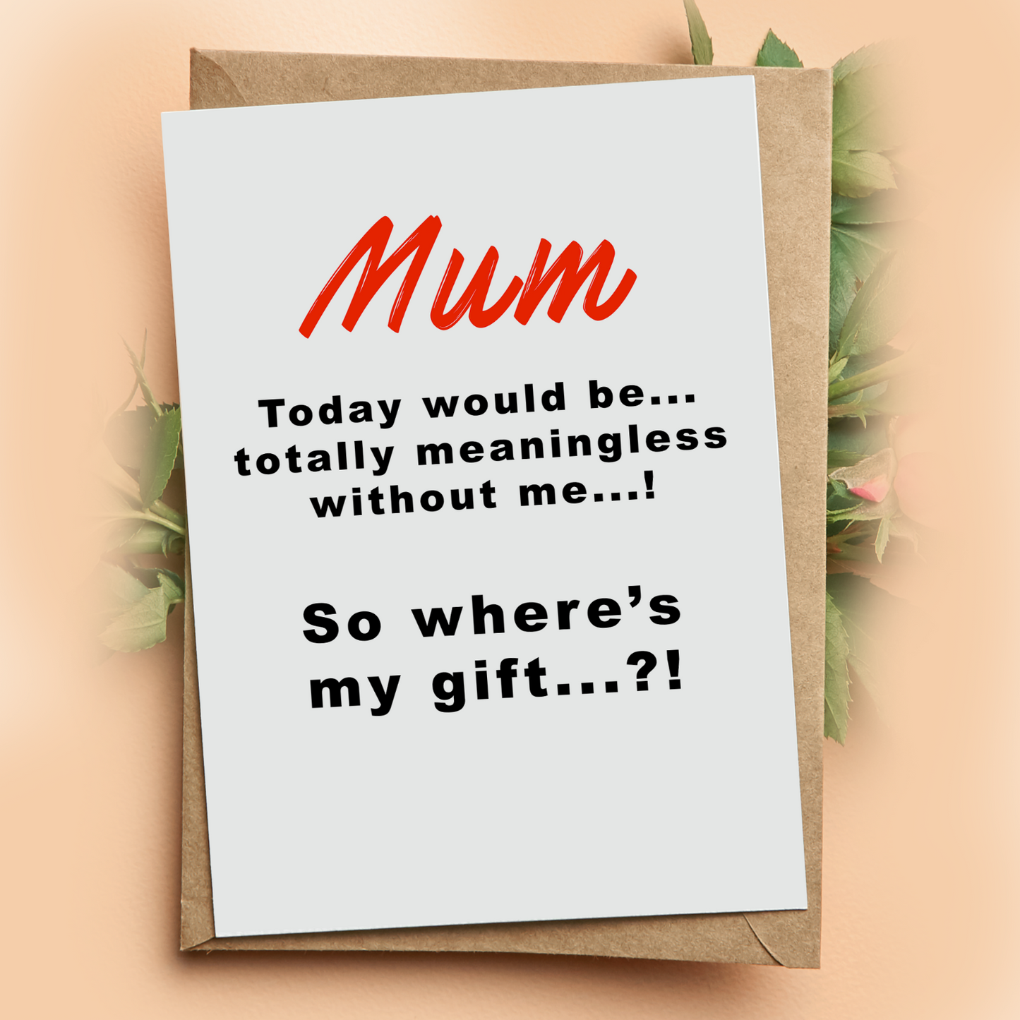 Funny Mum Card Mother's Day Humourous Card From Son Daughter Funny Rude Card