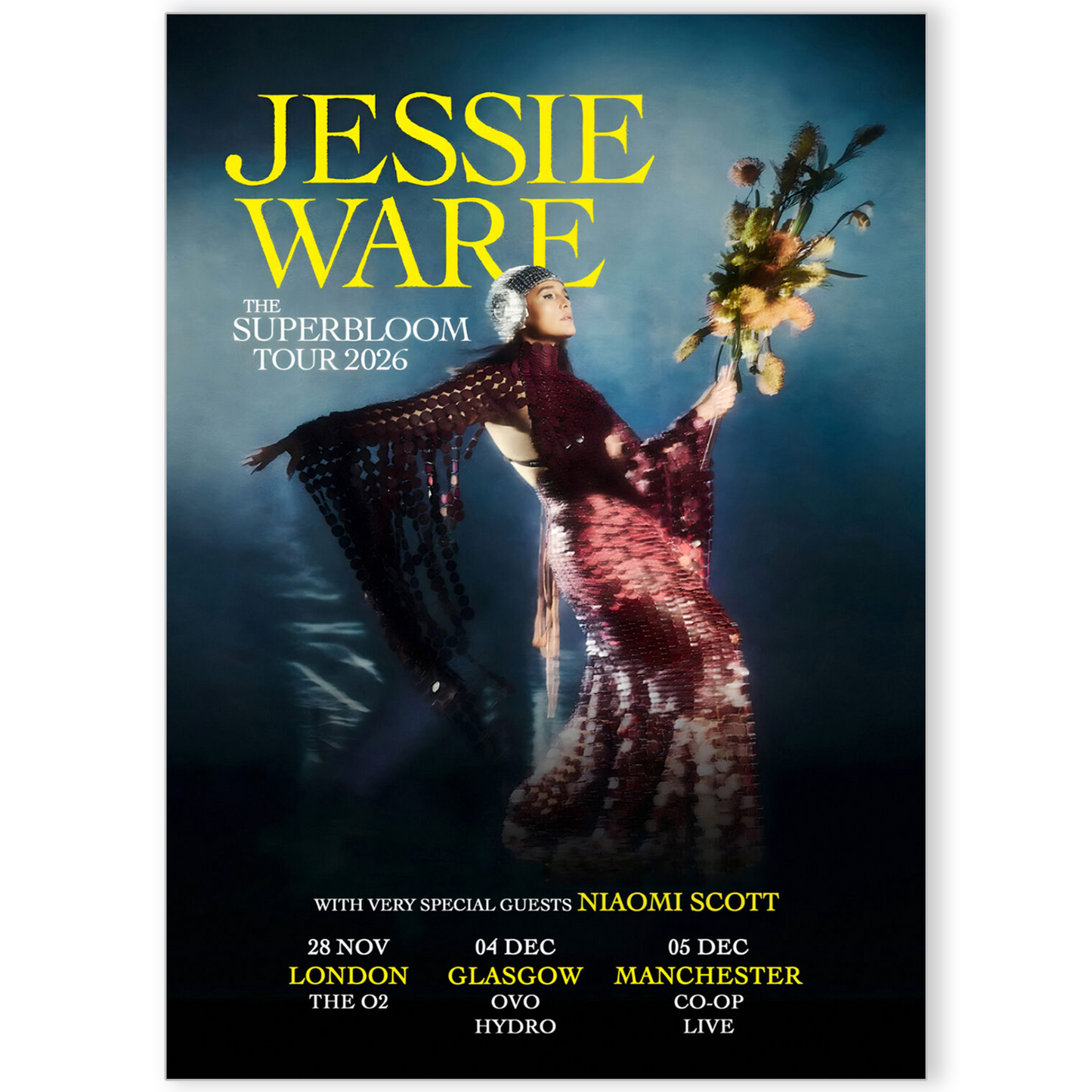 Jessie Ware Music Poster Concert UK 2026 Poster For Jessie Ware Pop Fans A5-A3