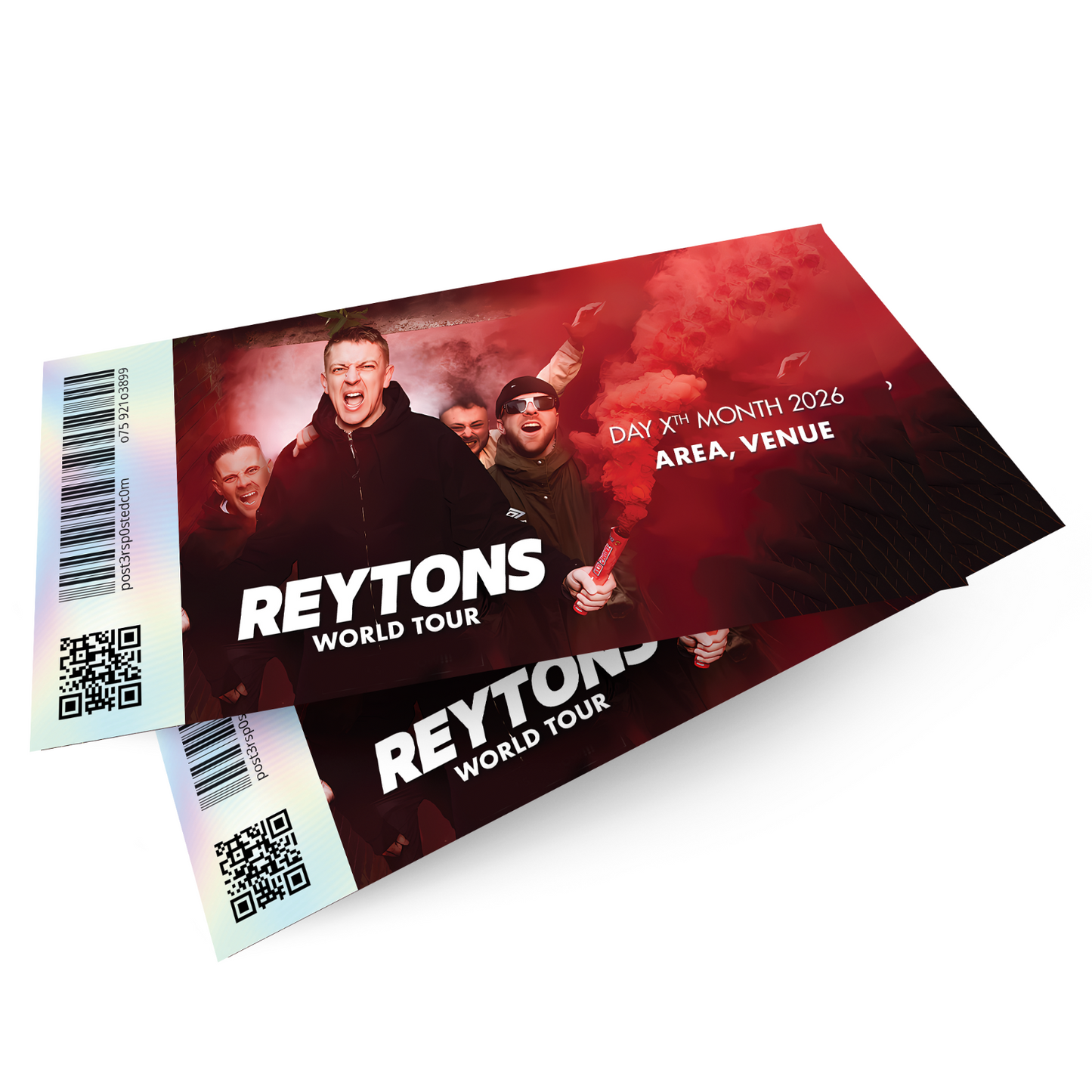 The Reytons World Tour 2026 Gift Ticket Reveal Mock Concert Souvenir Stub