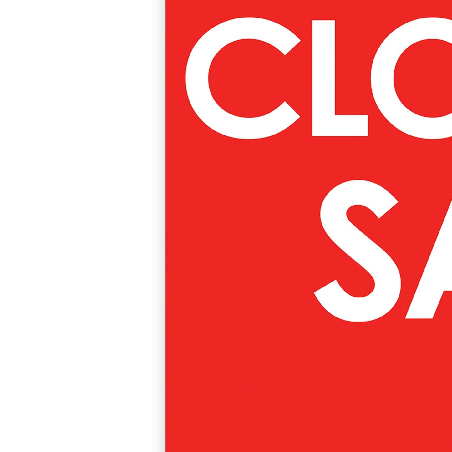 Shop Sale Advertising Poster Sign Closing Down Sale Poster Window Sign A5-A3