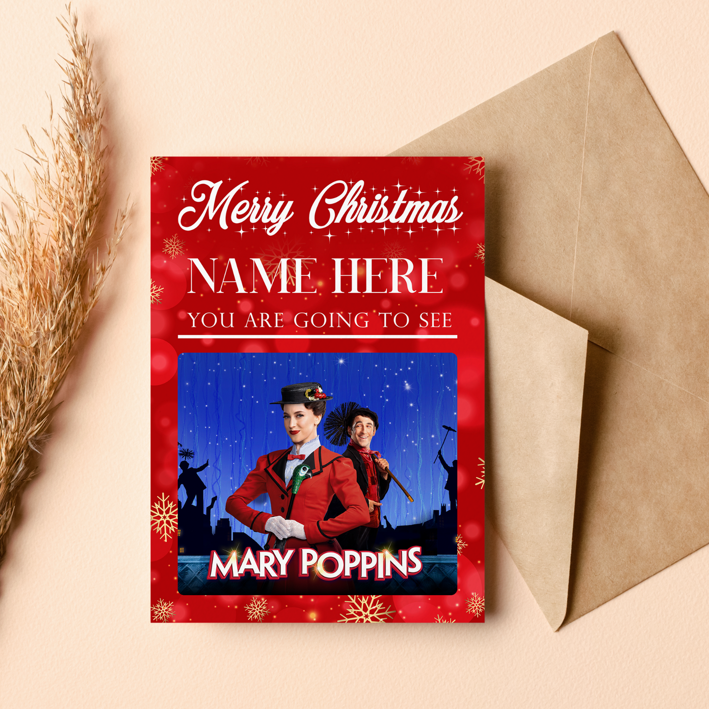 You're Going To See Mary Poppins Christmas Personalised Birthday Xmas Card