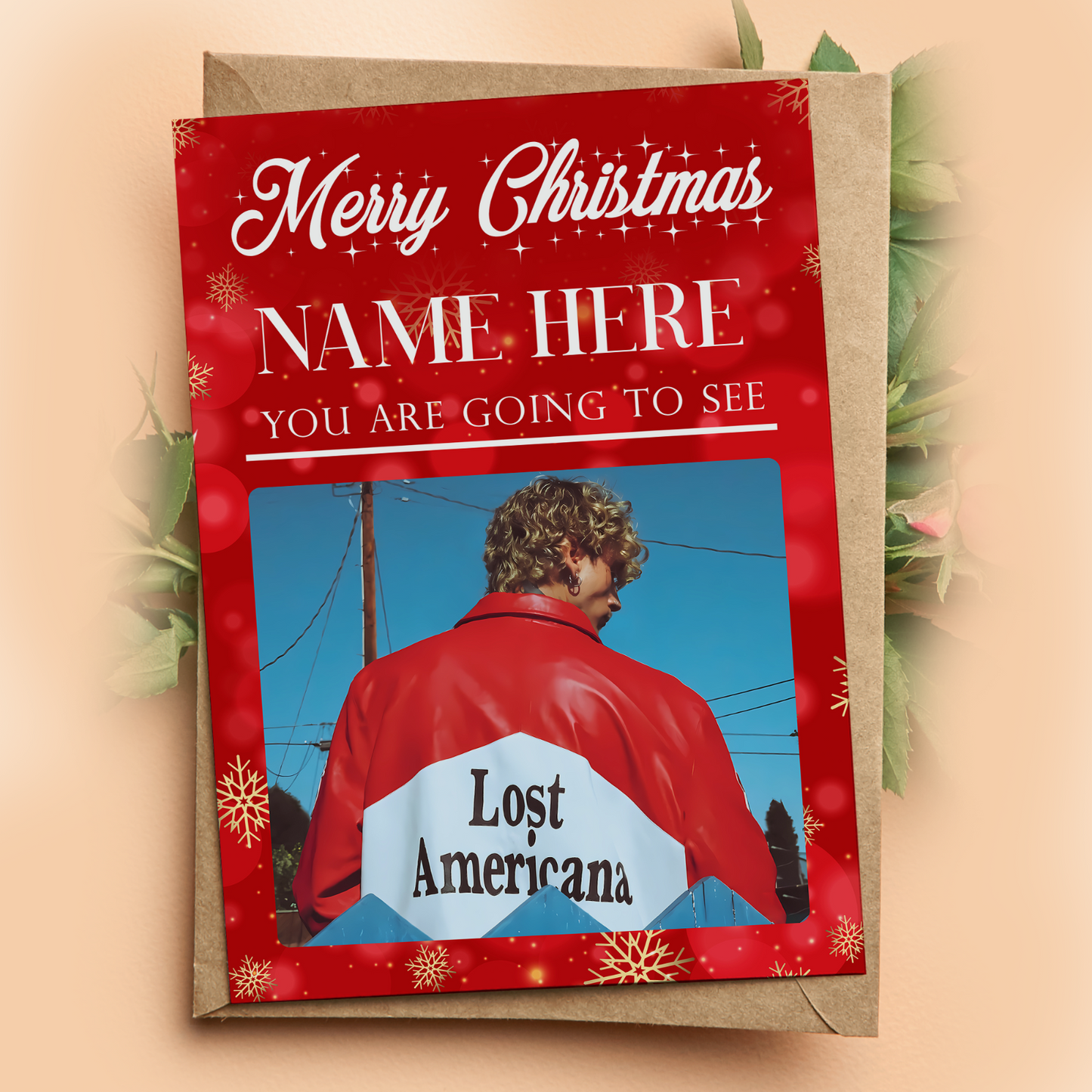 You're Going To See Machine Gun Kelly Christmas Card Gift Lost Americana Tour