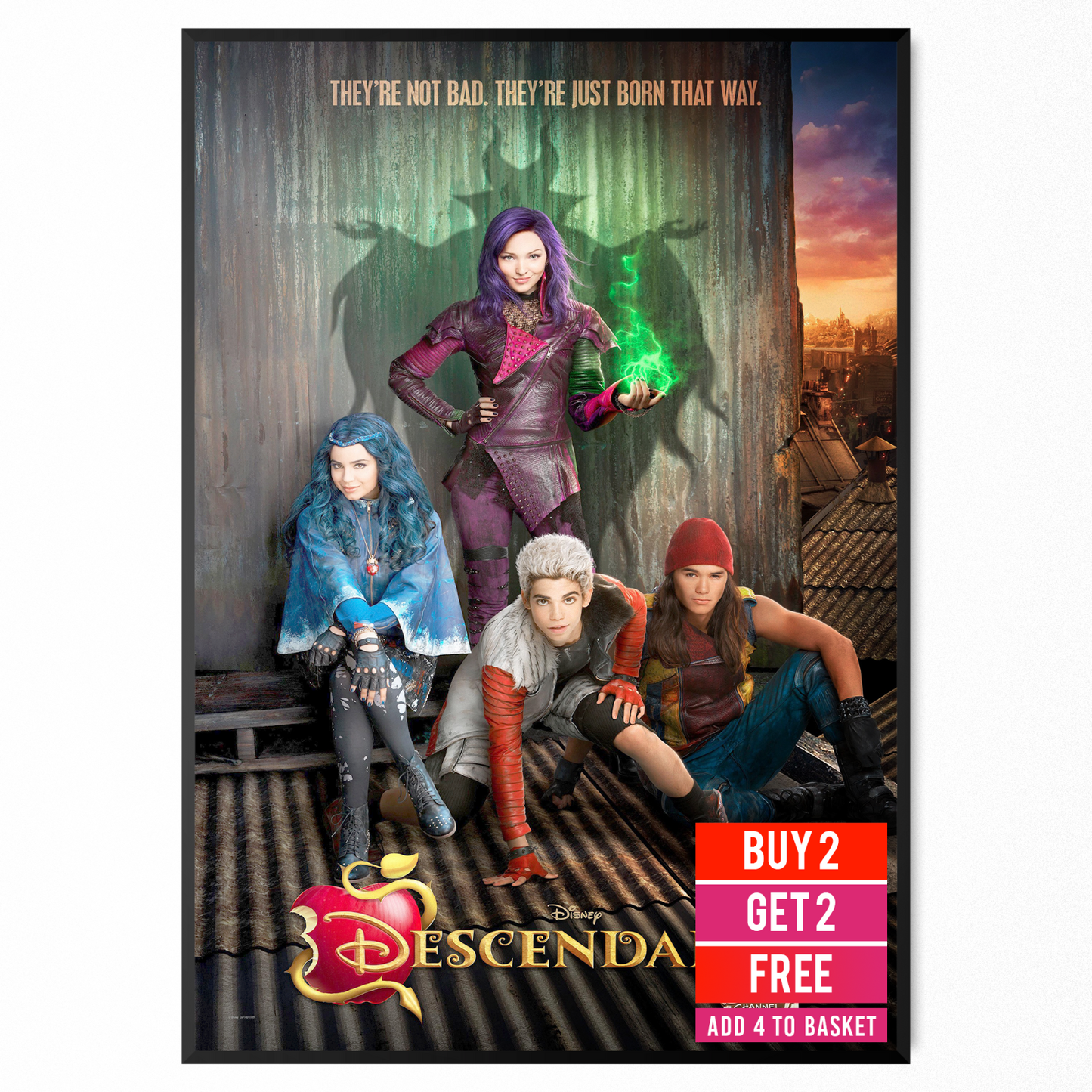 Disney Descendants Movie Poster Kids Art Print Gift A5 A4 A3 Print Room Decor