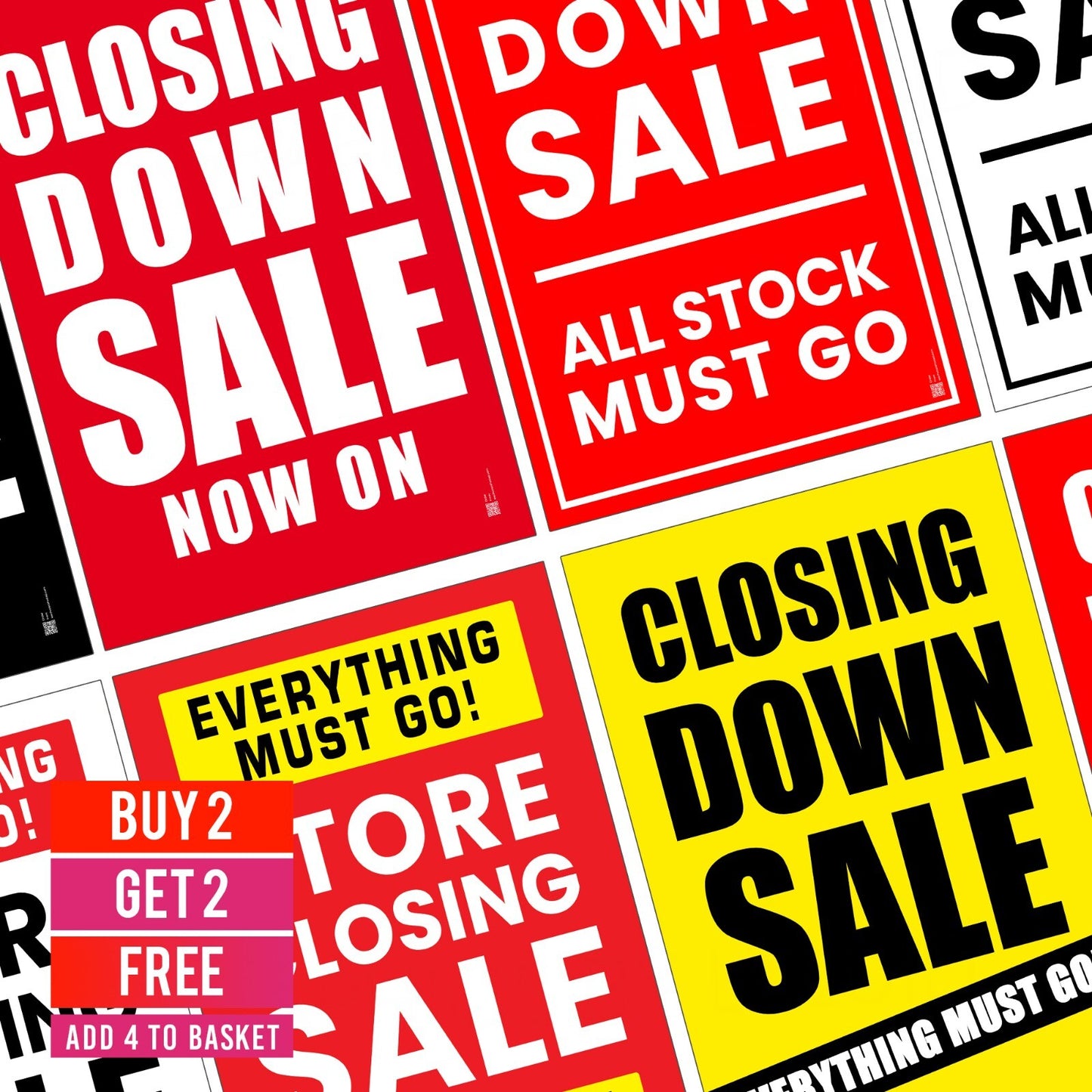 Closing Down Sale Poster Window Display Sign Sale Poster Advertisement A5-A3