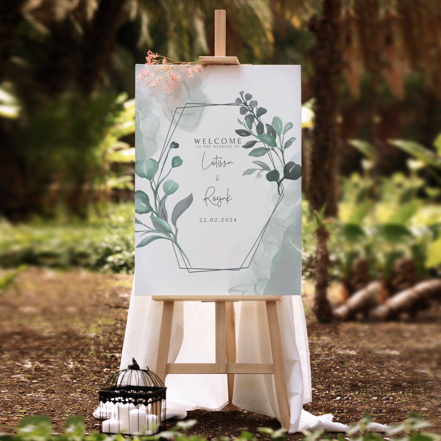 Wedding Welcome Poster Sign Print Personalised Entrance Poster Sign A5 A4 A3