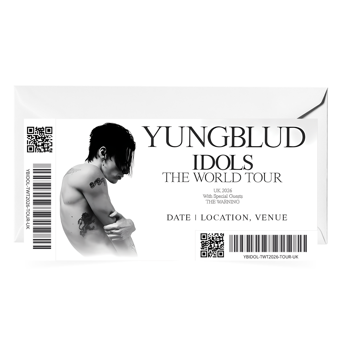 Yungblud Idols Tour Ticket UK 2026 For Yungblud Fans Gift Ticket Idols Tour