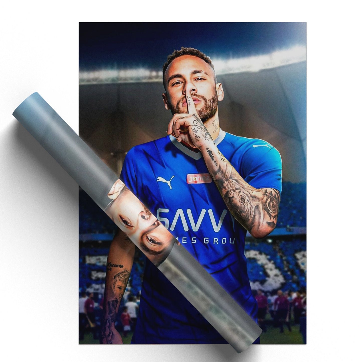 Neymar Jr Football Poster Sports Art Print Photo Picture A5 A4 A3