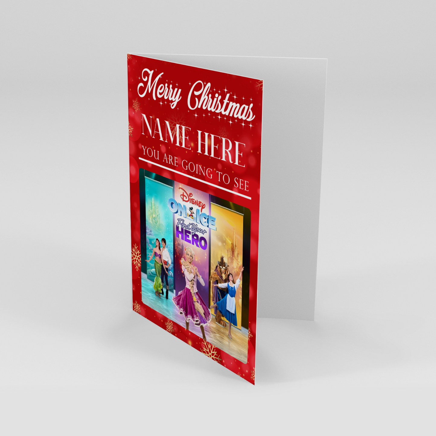YOU ARE GOING TO SEE DISNEY ON ICE 2025 PERSONALISED CHRISTMAS XMAS CARD