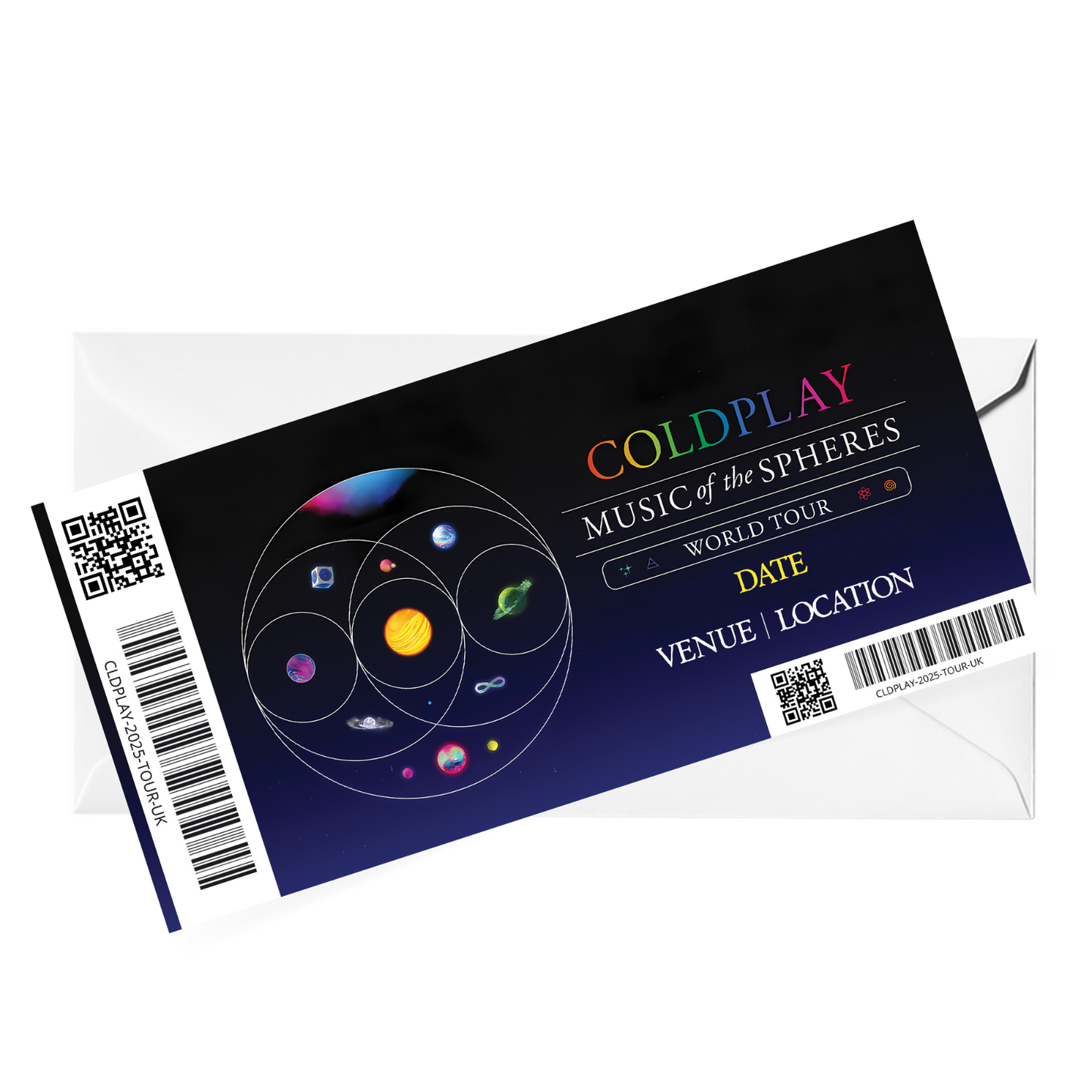 Coldplay Music Of The Spheres Tick Tour Gift Tick Souvenir For Coldplay Fan