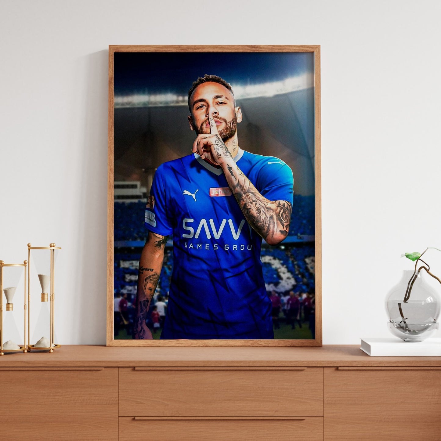 Neymar Jr Football Poster Sports Art Print Photo Picture A5 A4 A3