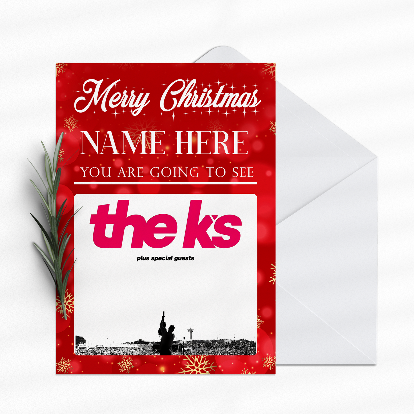 YOU'RE GOING TO SEE The K's Summer 2026 Concert Christmas Gift Card Personalised