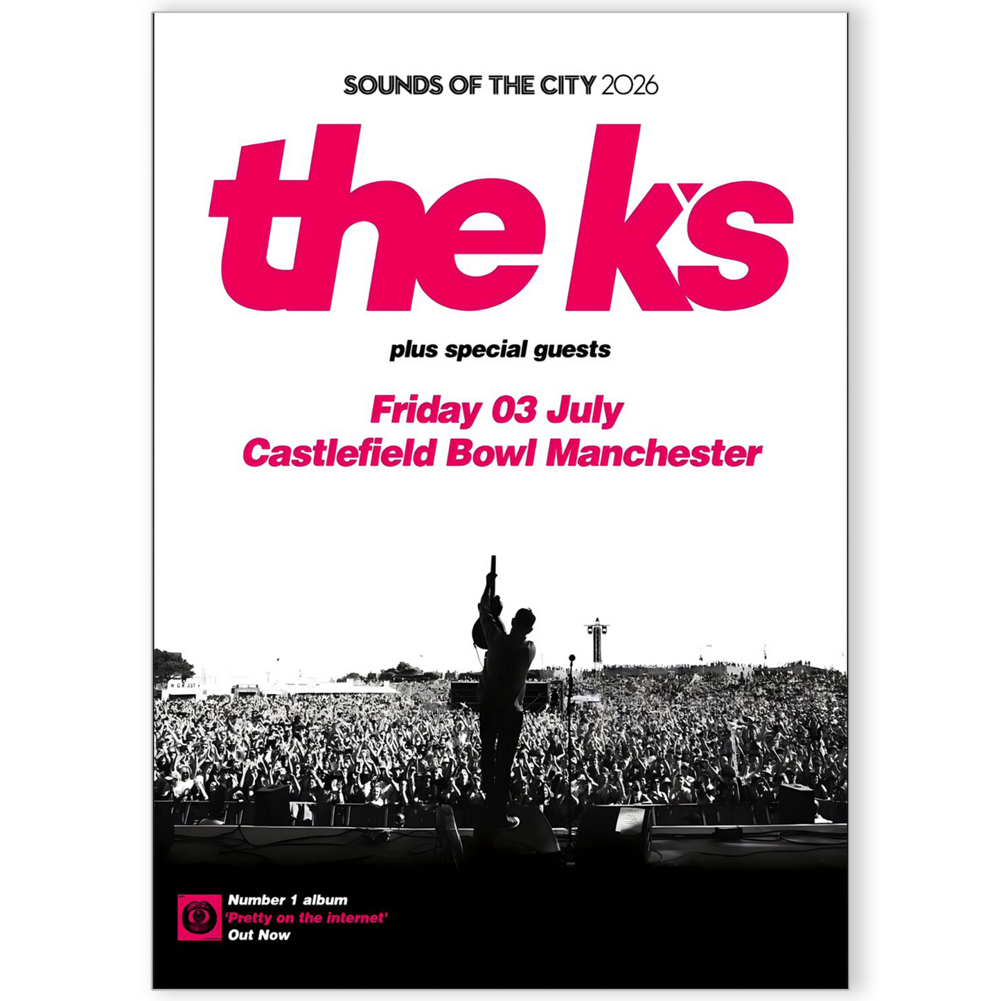The K's Pretty On The Internet UK Concert Poster 2026 3rd July For K's Fans