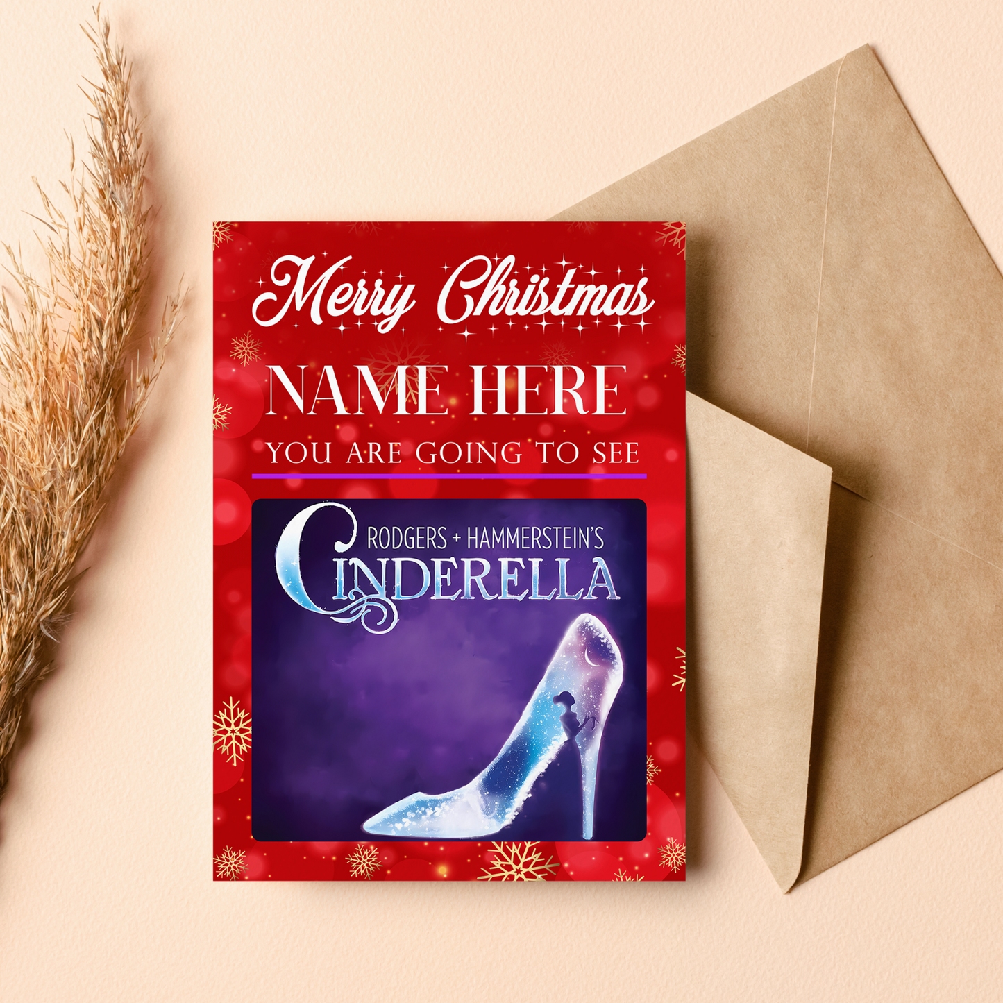 You're Going To See Cinderella 2025 Christmas Personalised Xmas Gift Card