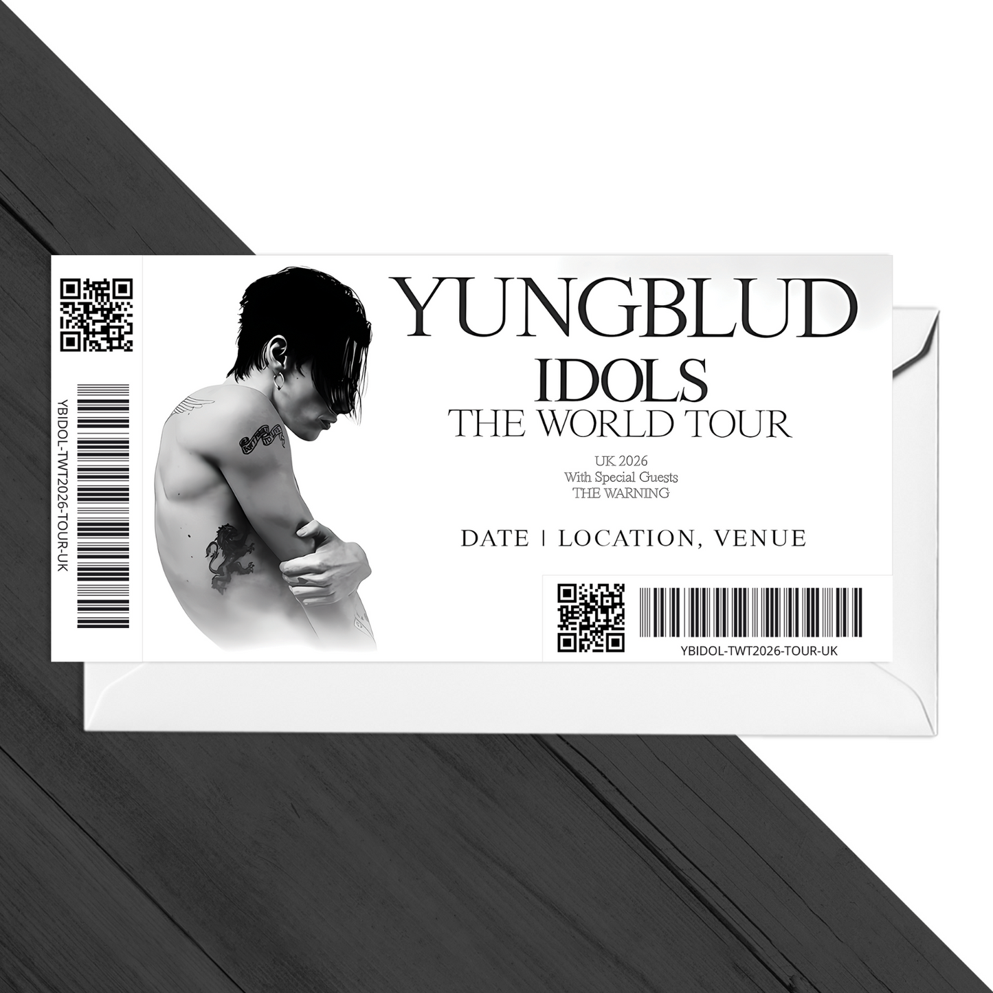 Yungblud Idols Tour Ticket UK 2026 For Yungblud Fans Gift Ticket Idols Tour