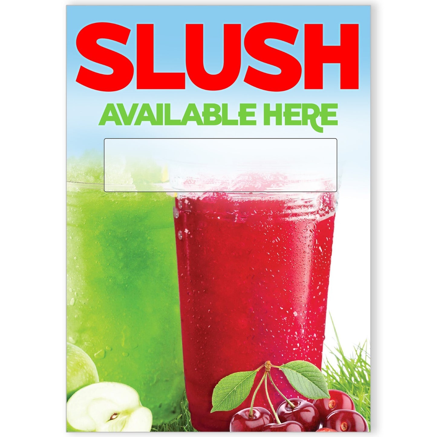 Ice Slush Sold Here Outdoor Poster Sign Print Window Advertisement Display Print