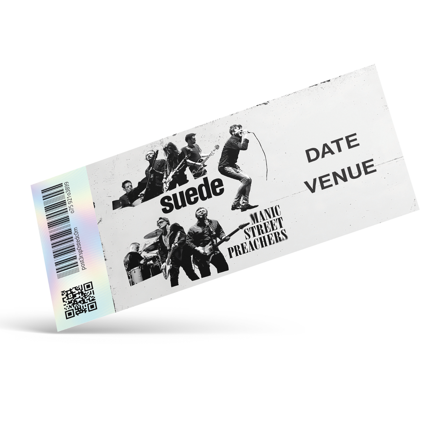 Suede & Manic Street Preachers Uk Tour Concert Stub Keepsake Mock Ticket Stub
