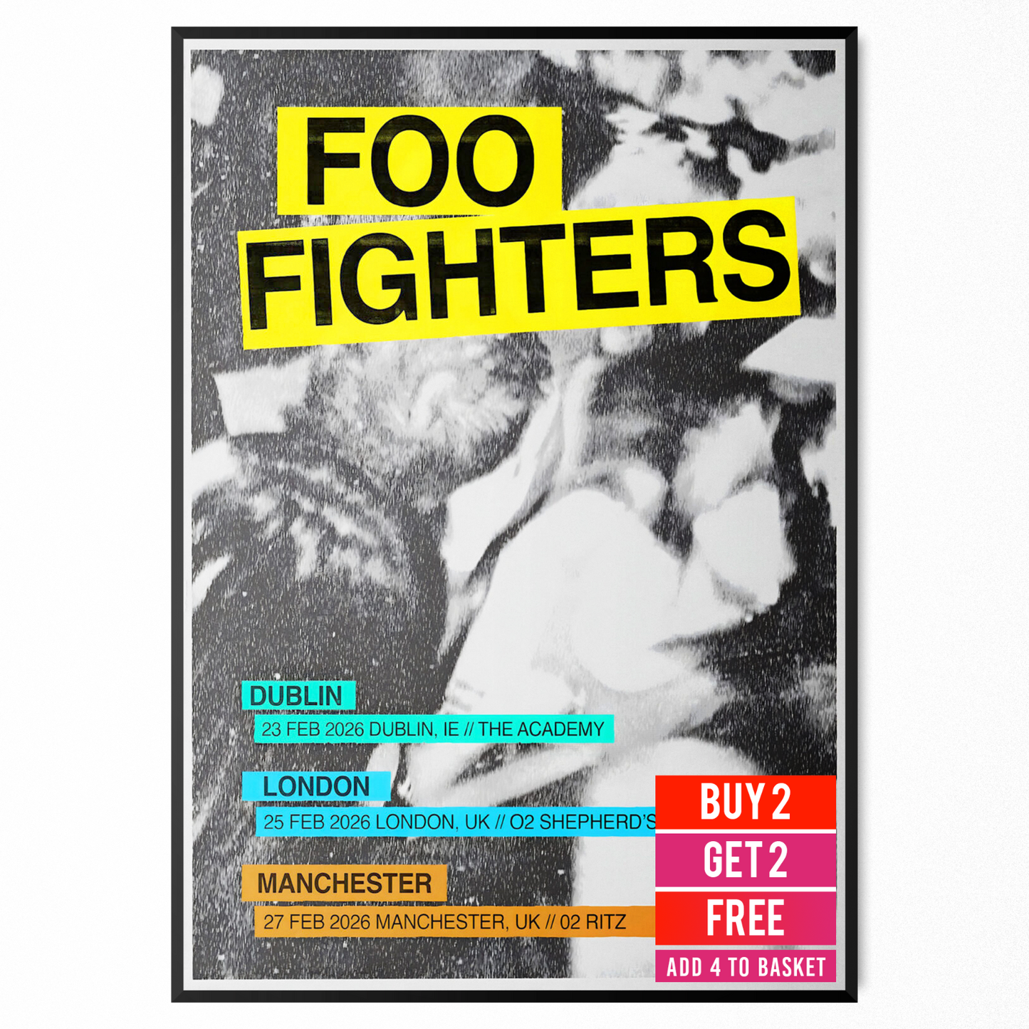Foo Fighters Concert Poster All Dates Your Favorite Toy For Foo Fighters Fans