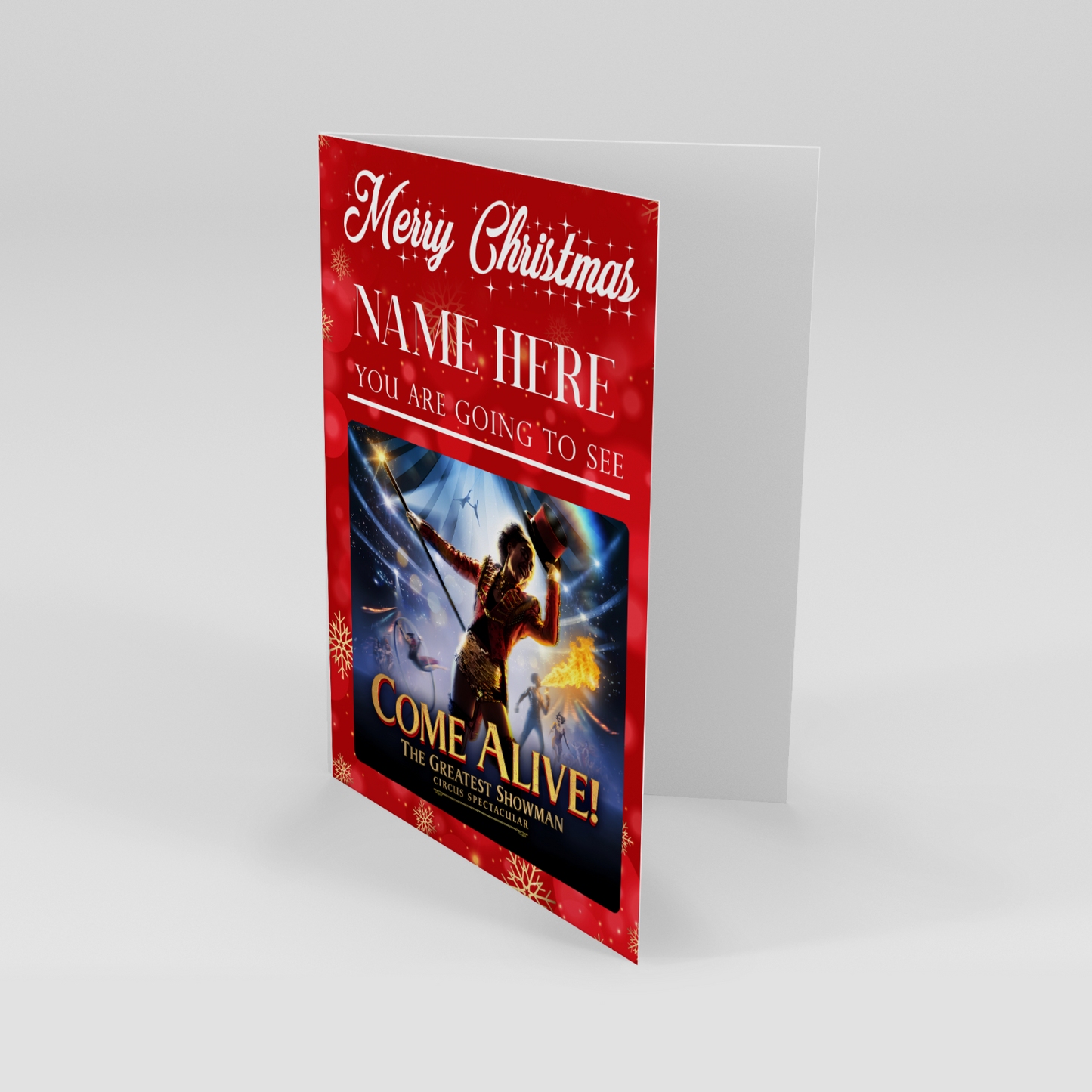 You're Going To See Come Alive! Greatest Showman Christmas Personalised Card