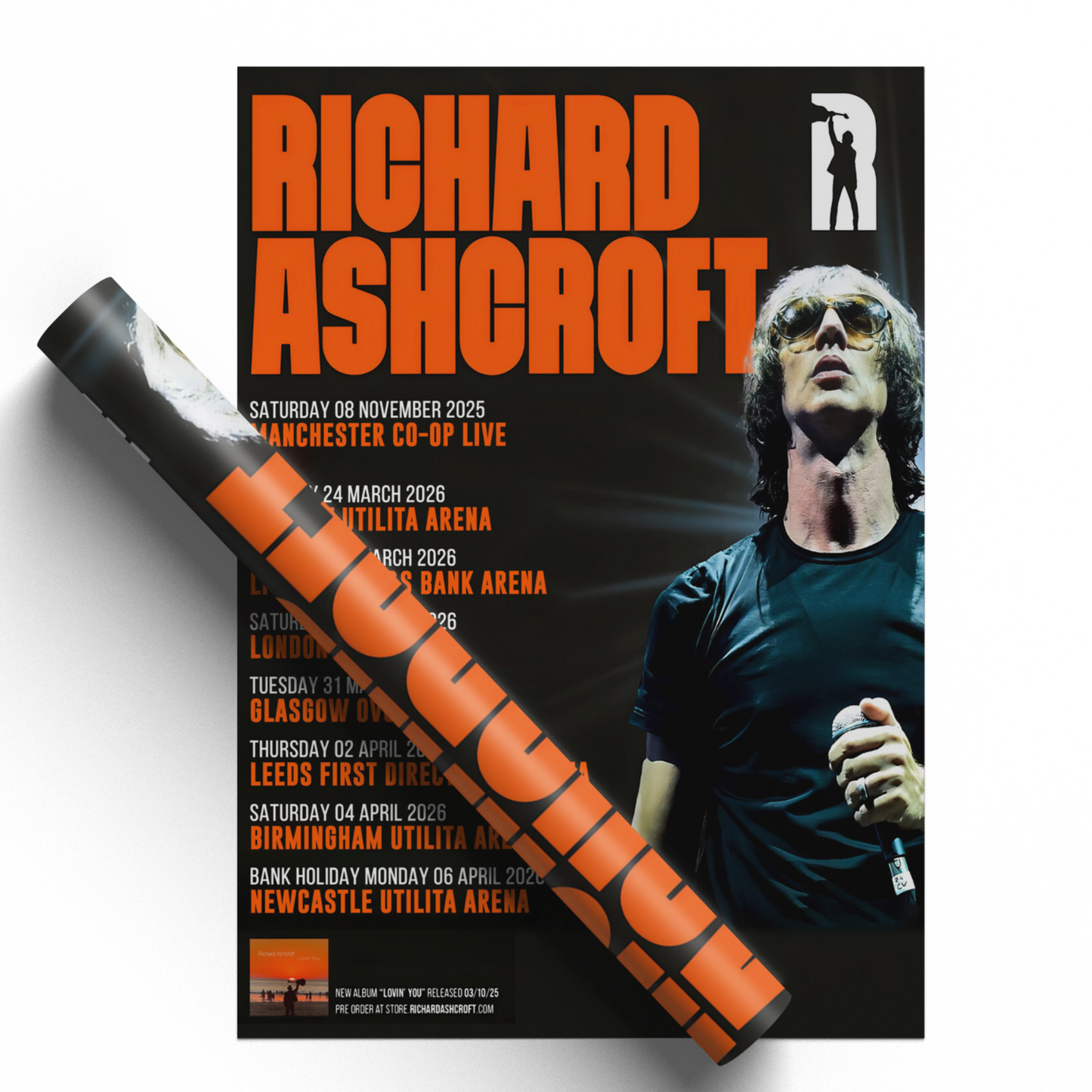 Richard Ashcroft Poster Rock Musician 17 July 2026 Promo Summer Poster A5-A3