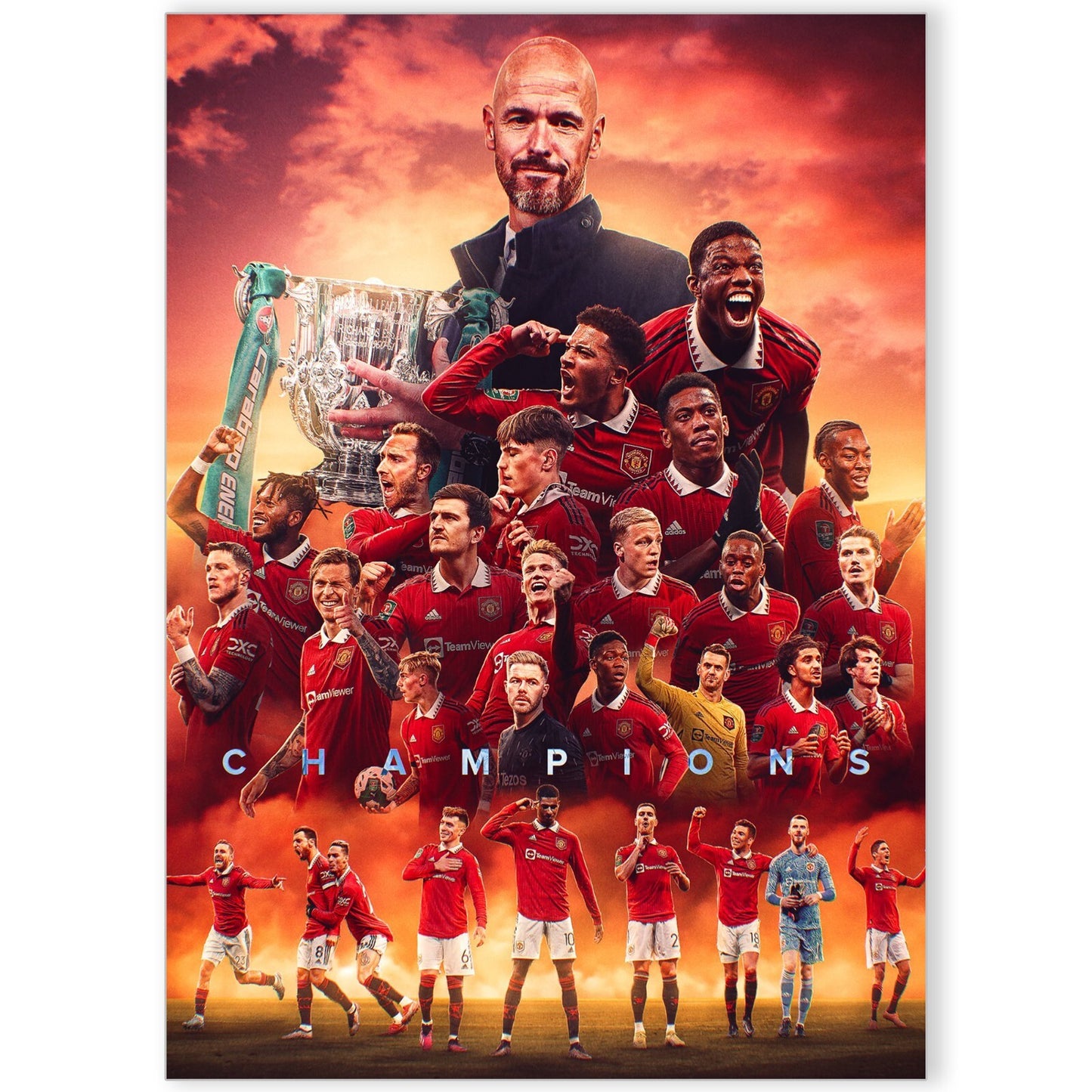 Manchester United Carabao Cup 2023 Winners Poster - A5-A3 - BUY 2 GET 2 FREE