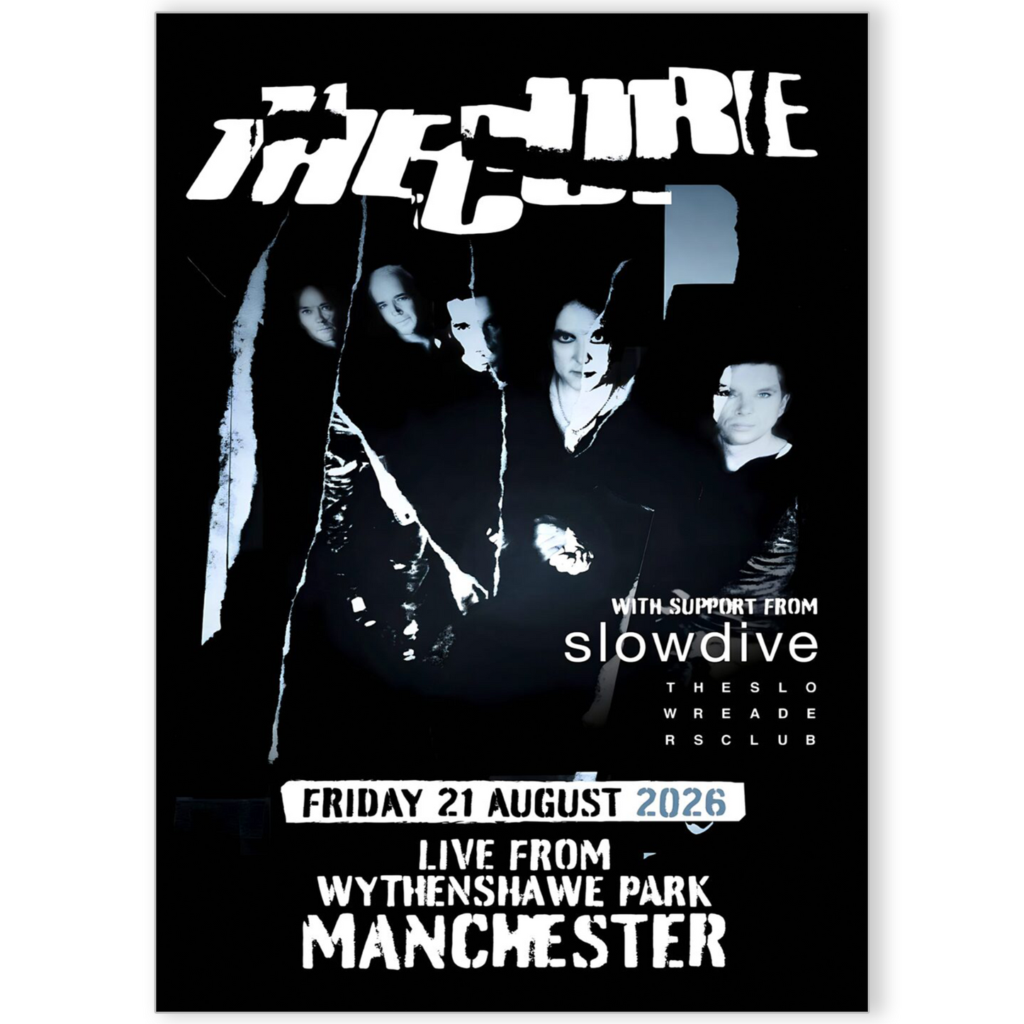 The Cure Poster 2026 Summer Concert Manchester 21 Aug Poster A5 A4 A3 For Rock