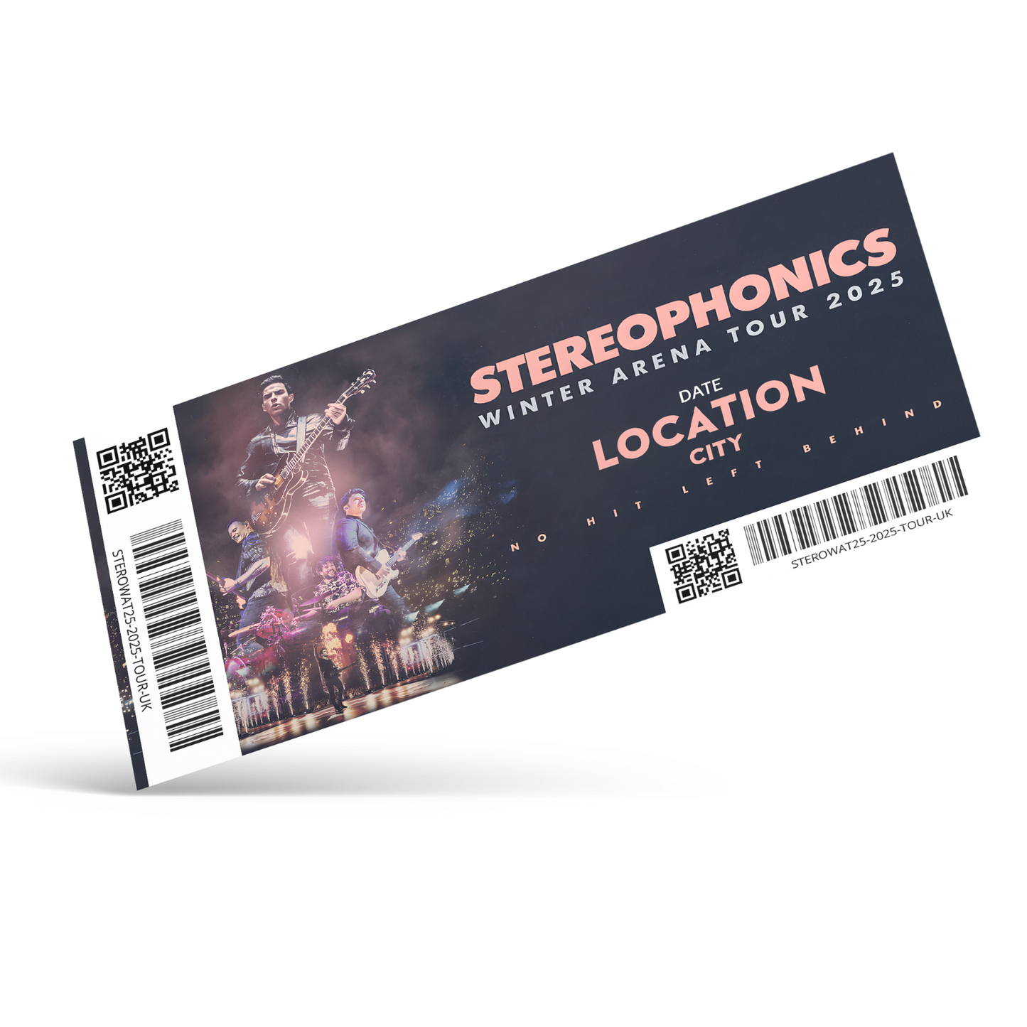 Stereophonics Ticke Winter Arena Tour Mock Gift Reveal Souvenir For Rock Fans