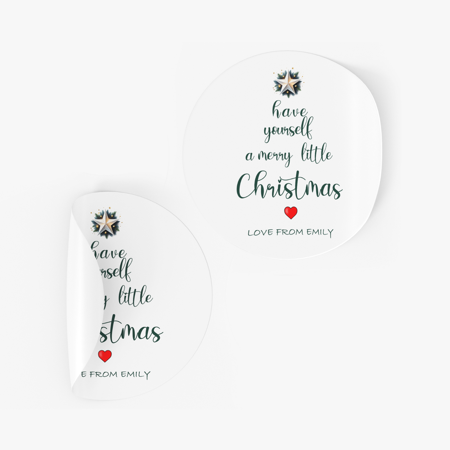 Christmas Stickers Xmas Labels Merry Christmas Happy Holidays Gift Sticker