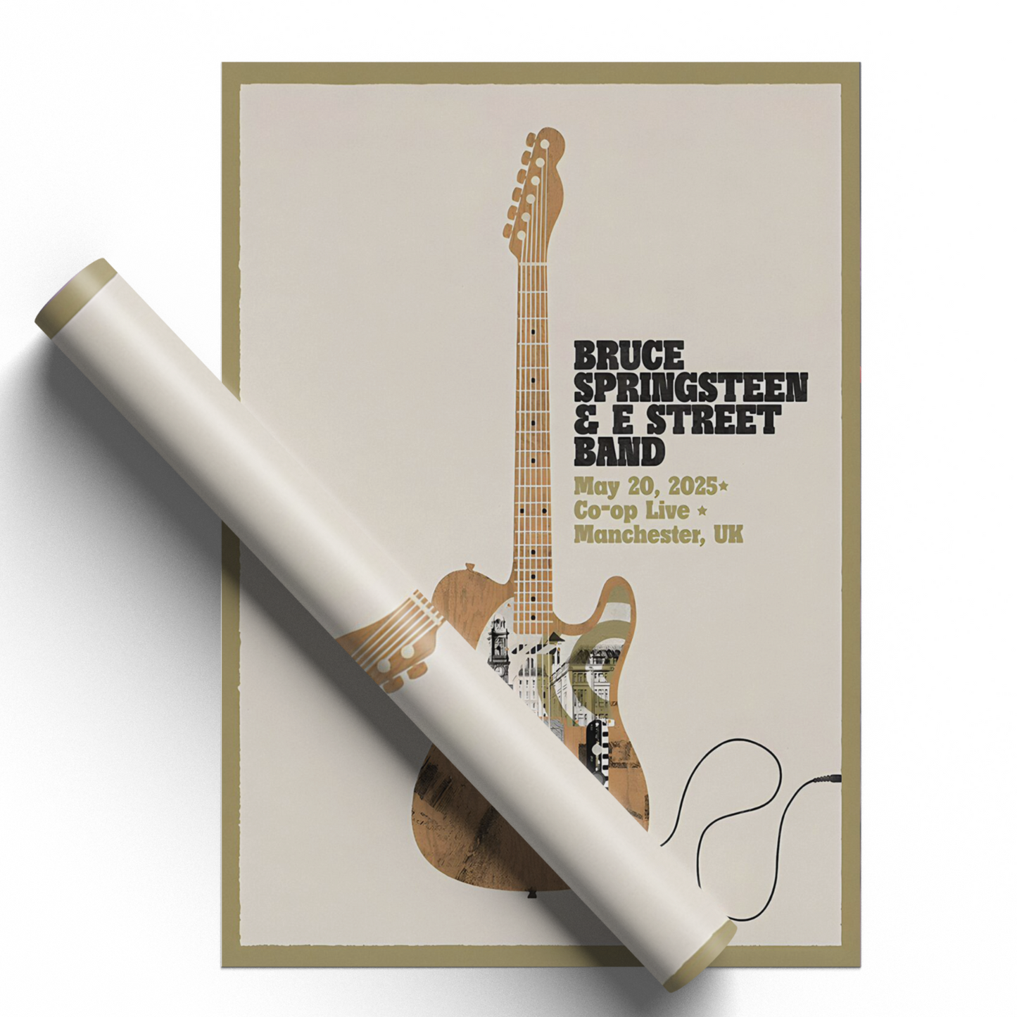 Bruce Springsteen E Street Band 20 May 2025 Concert Poster Co-Op Live A5-A3