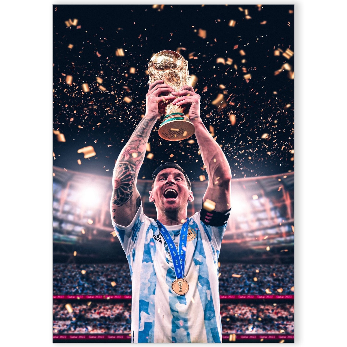 Lionel Messi Argentina Poster | Football The Goat Photo Print, Wall Art Poster