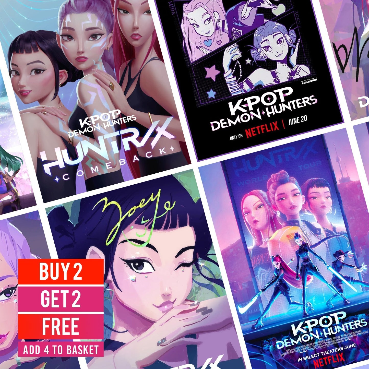 K-Pop Demon Hunters Animated TV Show Poster Print A5 A4 A3 Animated Show Print