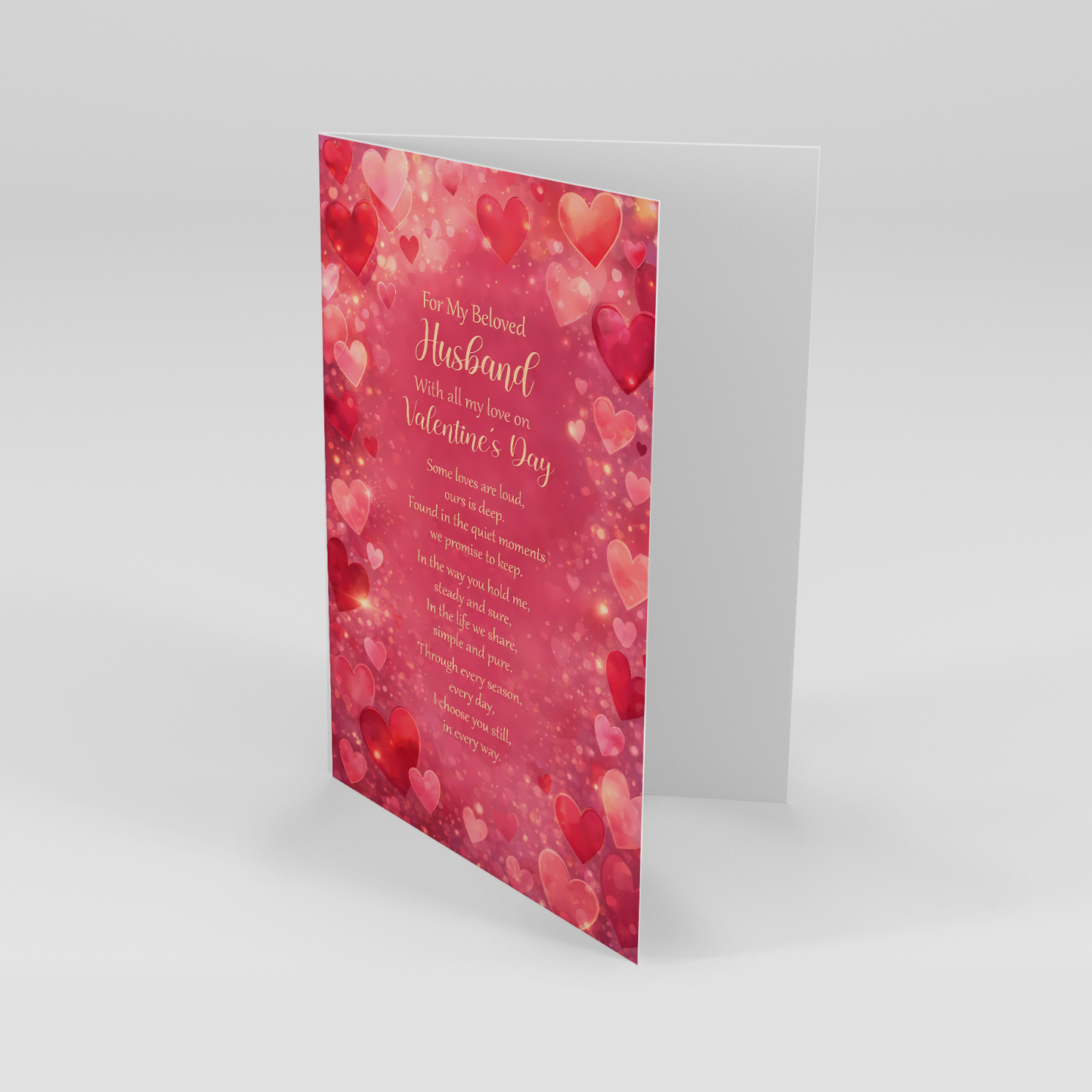 Valentines Day Card For Husband Gift To My Beloved Husband With My Love