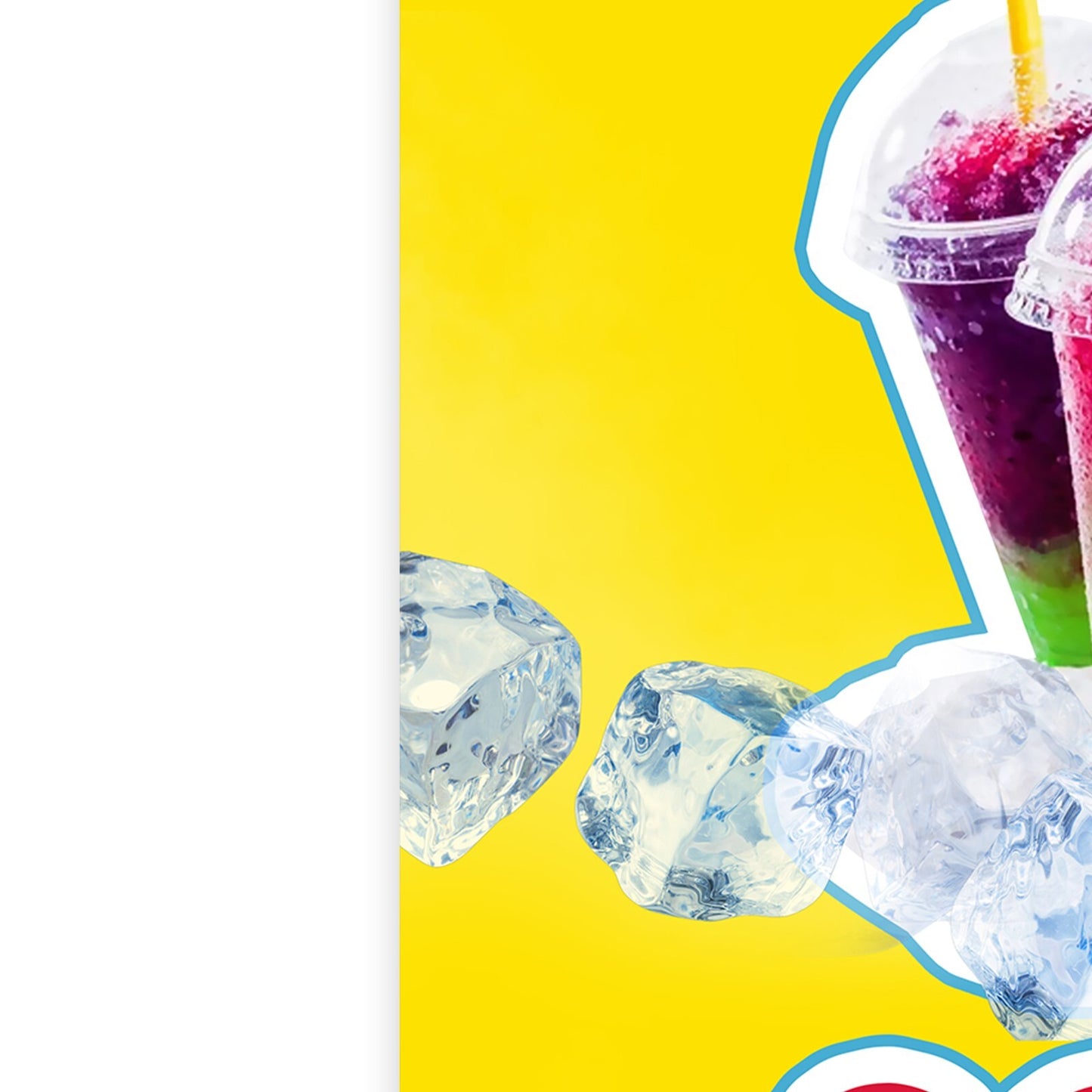 Ice Slush Sold Here Shop, Restaurant Advertisement, Window Display Poster Print