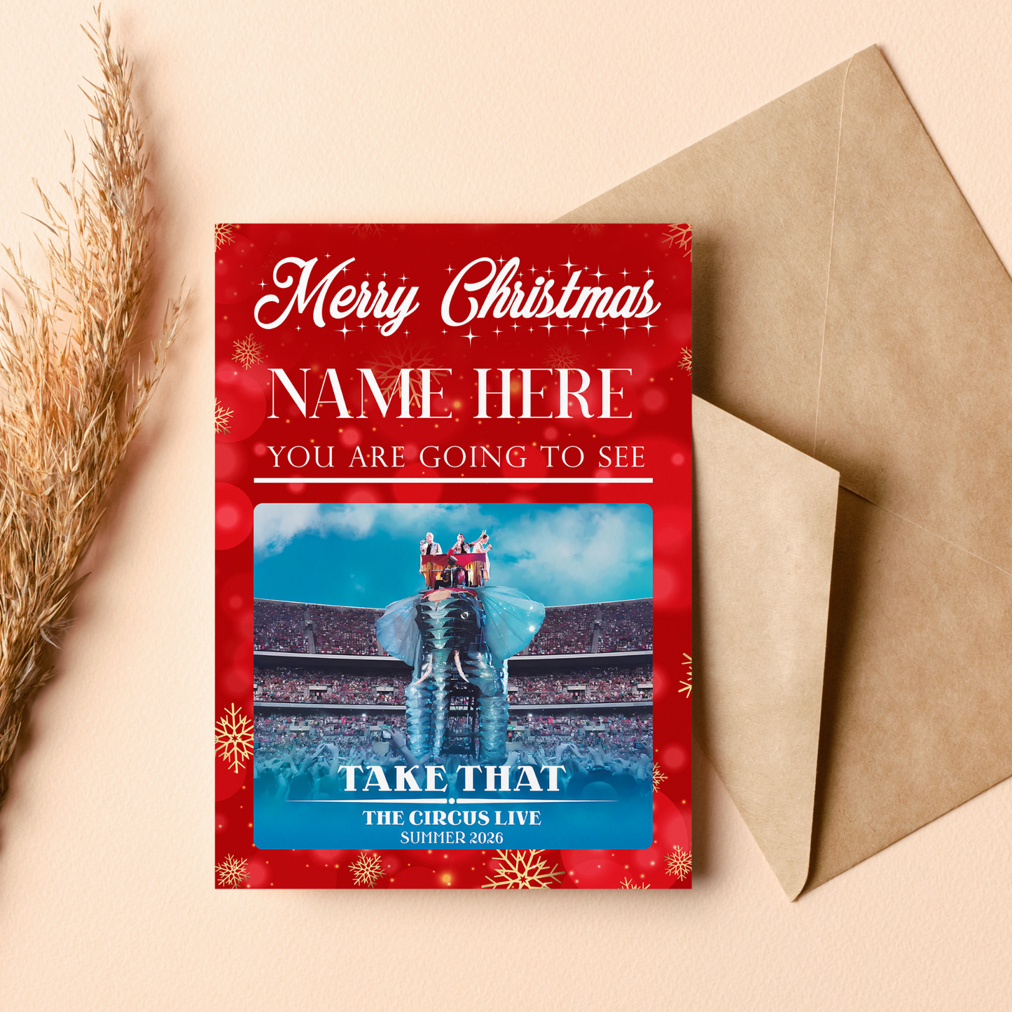YOU ARE GOING TO SEE TAKE THAT - THE CIRCUS 2026 Personalised Christmas Card