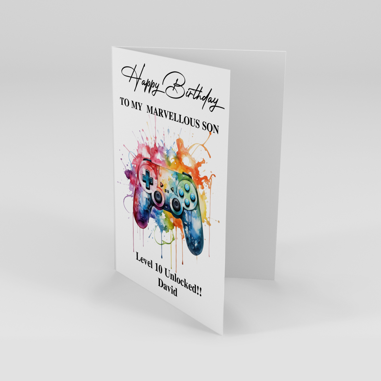 Birthday Card Personalised Boys Gaming Son Grandson Brother Nephew Teenage Gamer