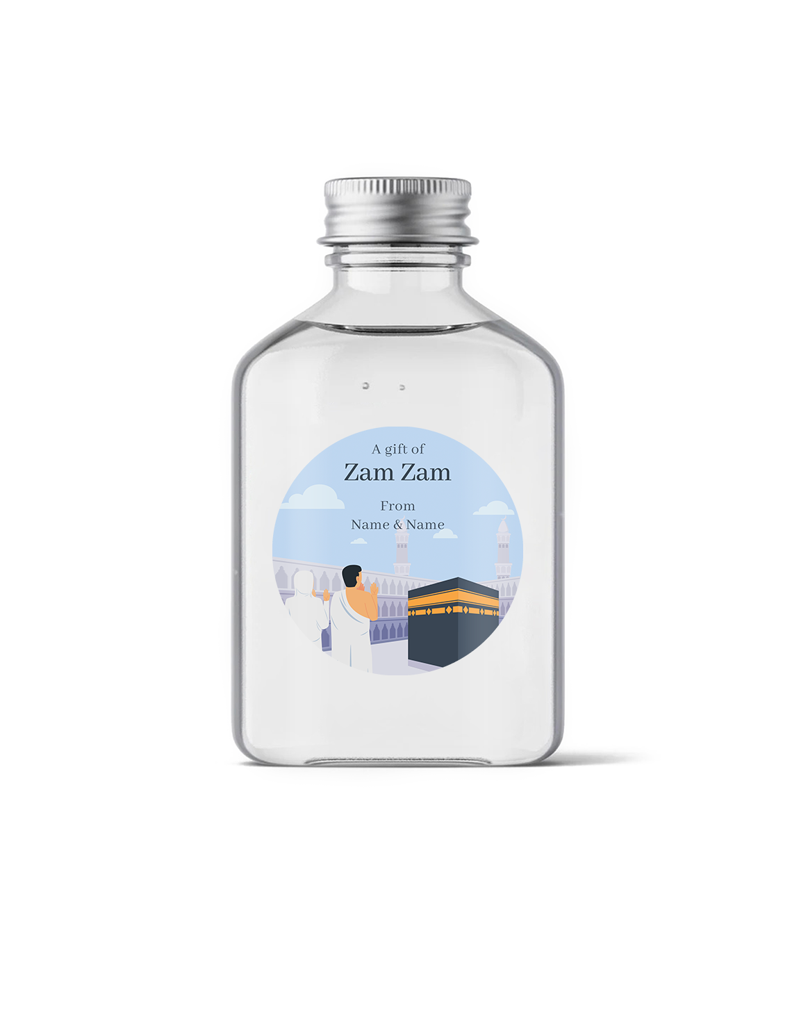 Personalised Zam Zam Water Stickers, Party Eid Umrah ZamZam Hajj Mubarak Sticker