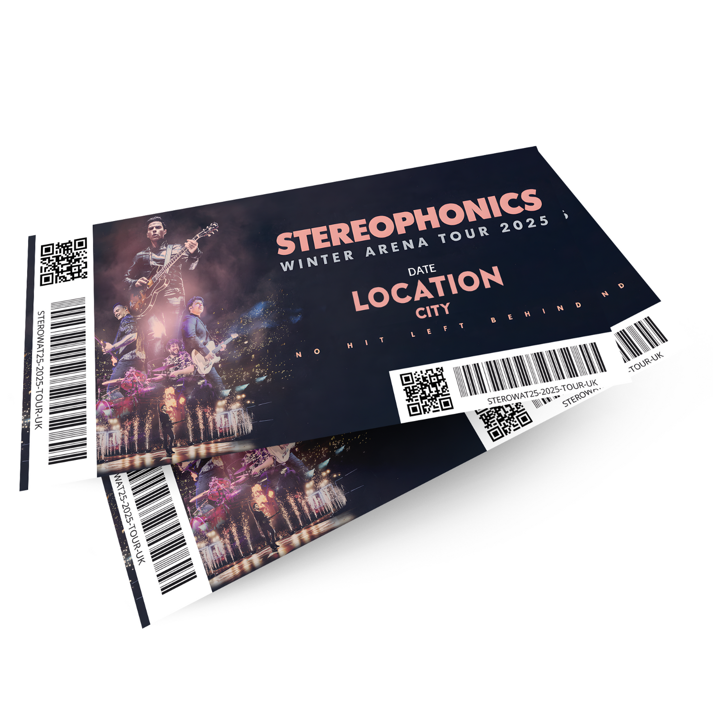 Stereophonics Ticke Winter Arena Tour Mock Gift Reveal Souvenir For Rock Fans