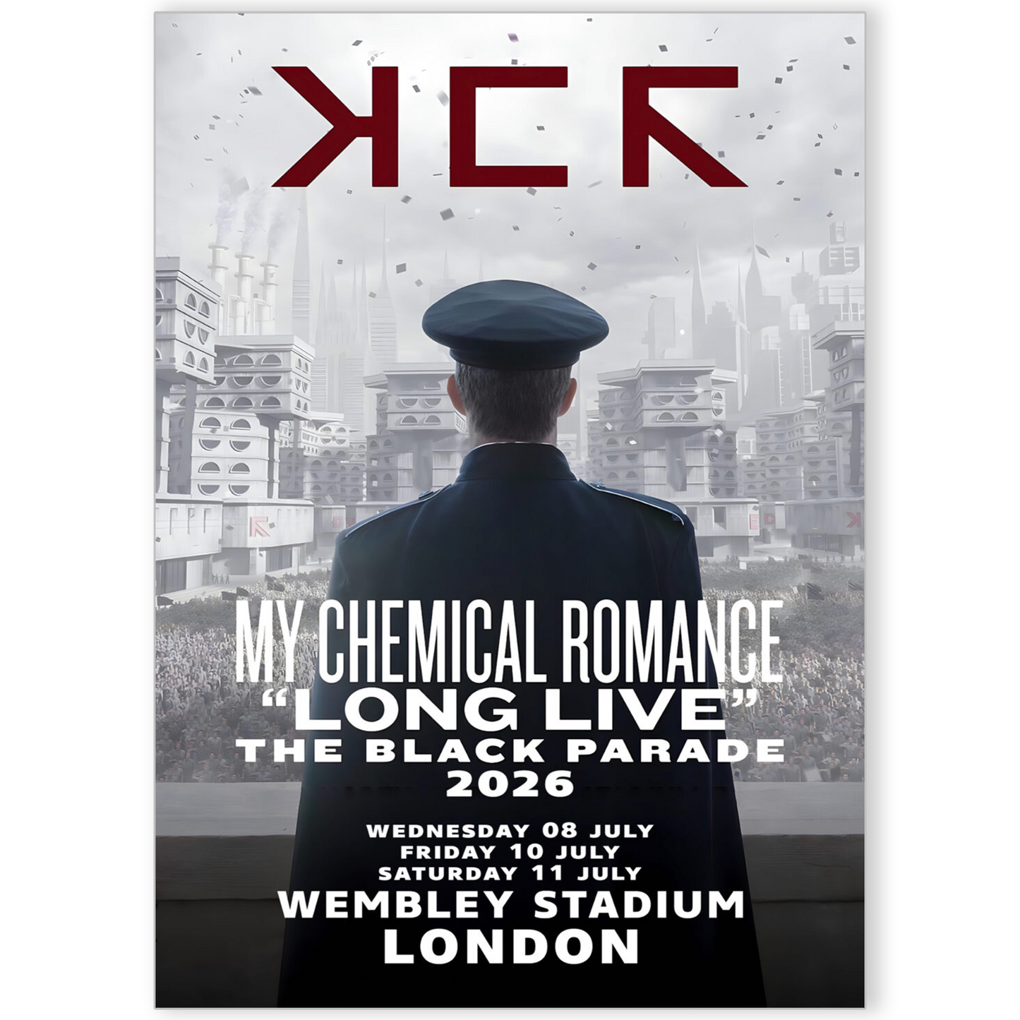 My Chemical Romance Music Poster The Black Parade Wembley Poster For Rock Fans