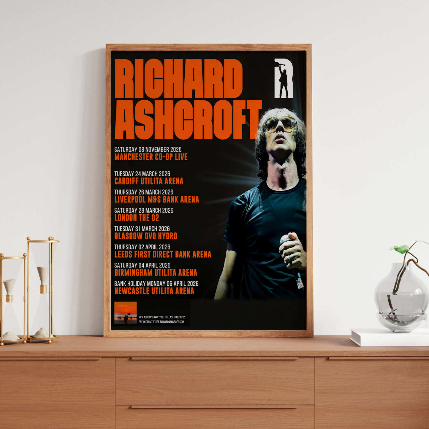 Richard Ashcroft Poster Rock Musician 17 July 2026 Promo Summer Poster A5-A3