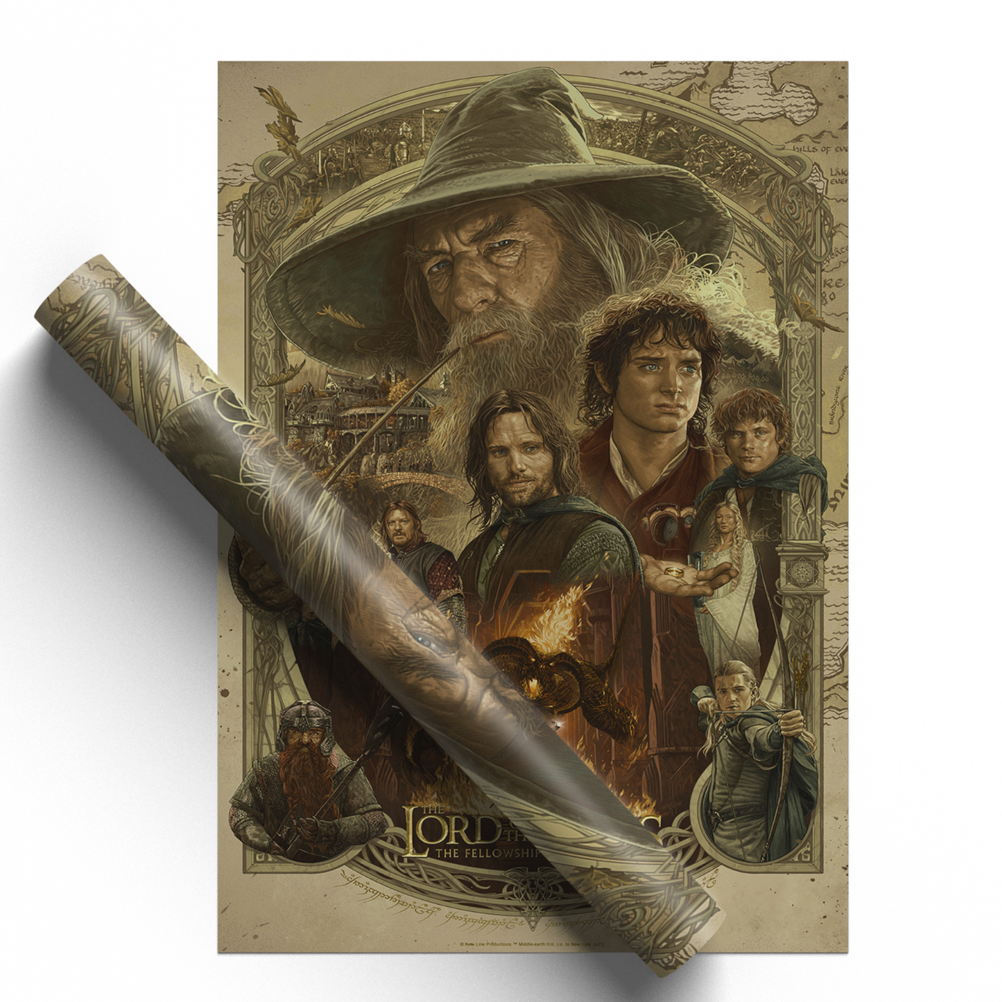 Lord of the Rings Movie Poster Classic Film Wall Art Bedroom Home Cinema Decor