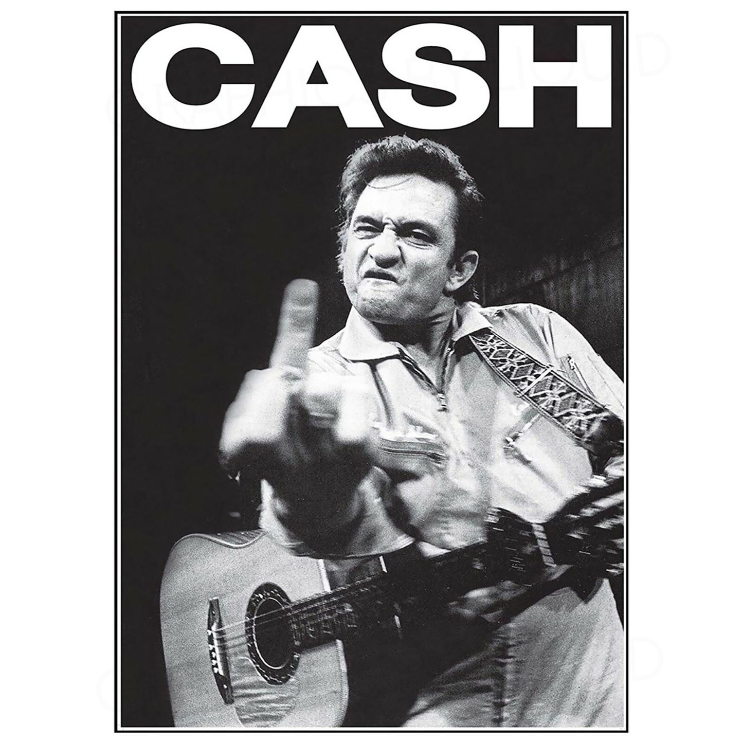 Johnny Cash Photo Poster Vintage Black White Print | A5 A4 A3 |