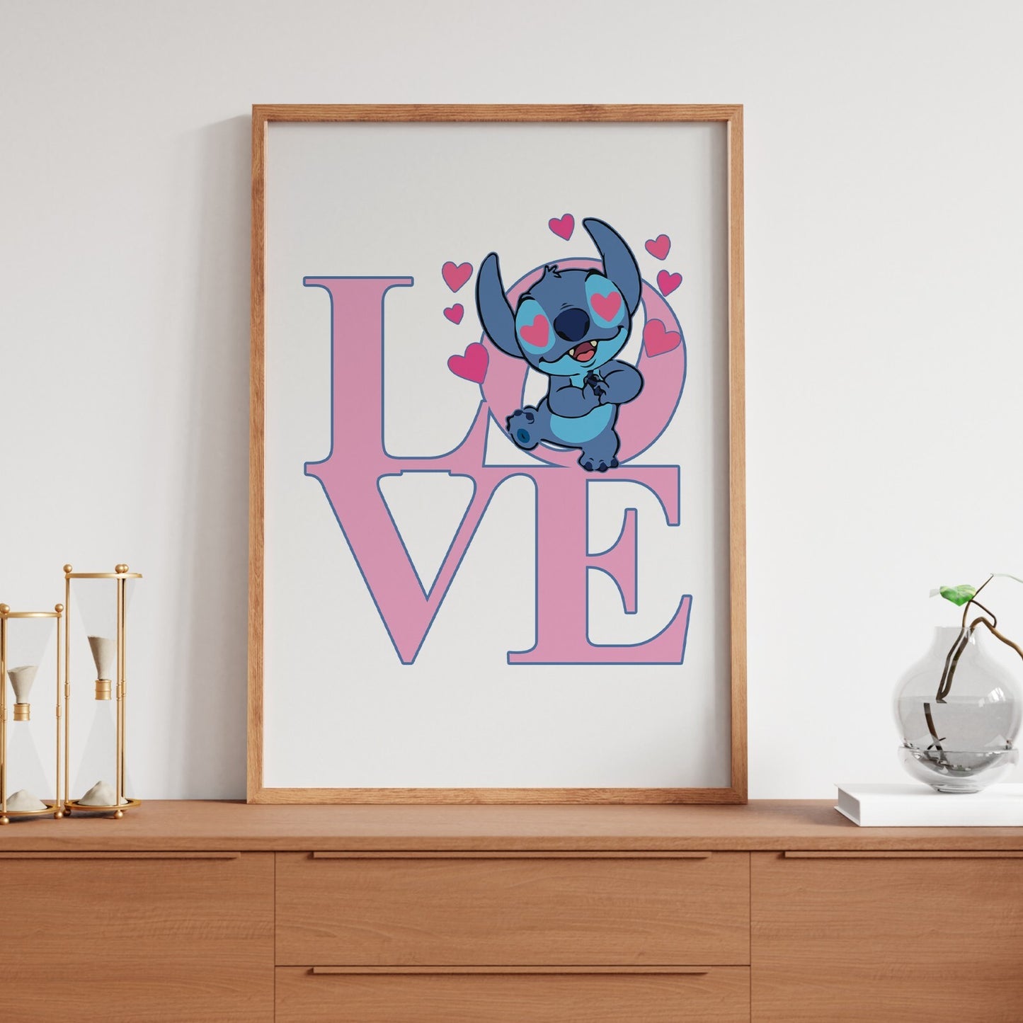 Set Of 3 Personalised Disney Lilo And Stitch Poster Wall Art Print Girl Gift