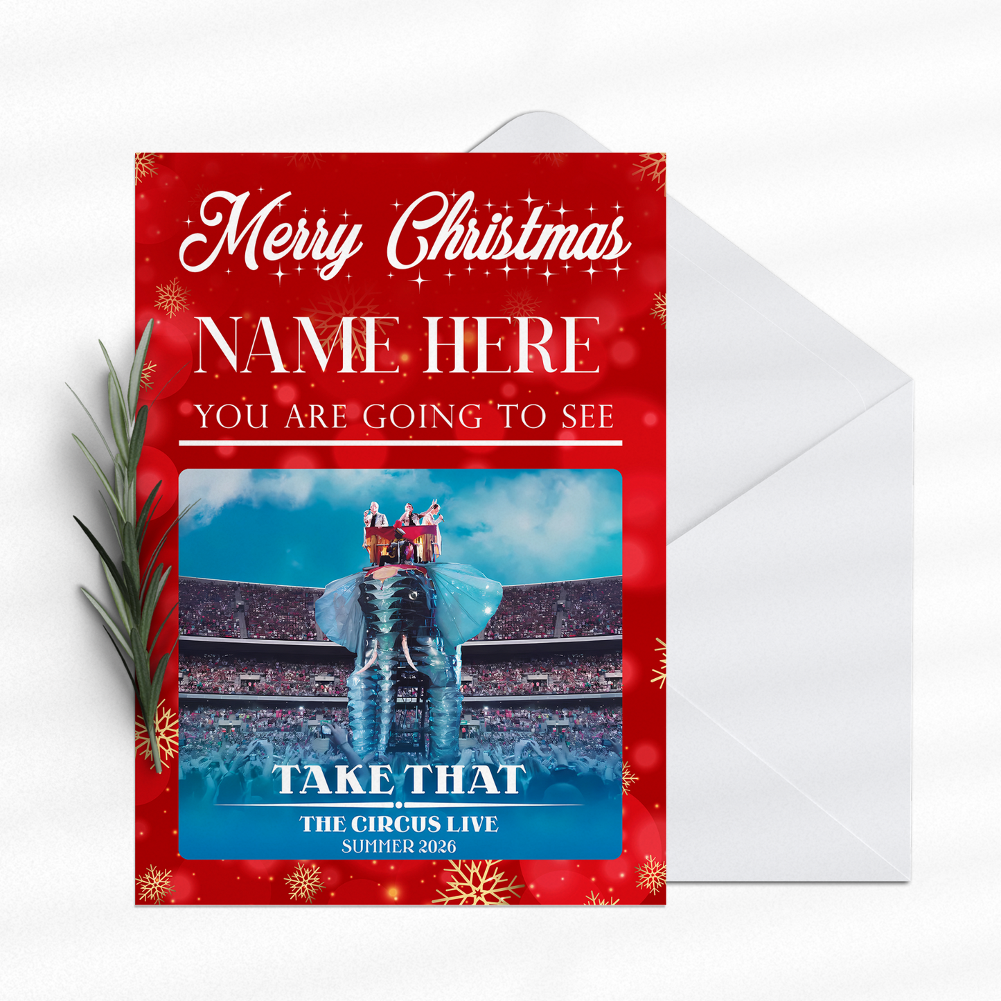 YOU ARE GOING TO SEE TAKE THAT - THE CIRCUS 2026 Personalised Christmas Card