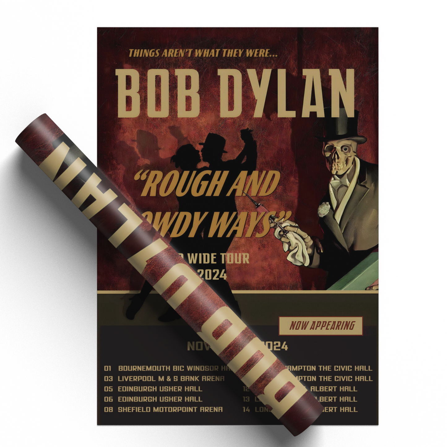 Bob Dylan Rough And Rowdy Ways Concert Poster For Bob Dylan Fans A5 A4 A3
