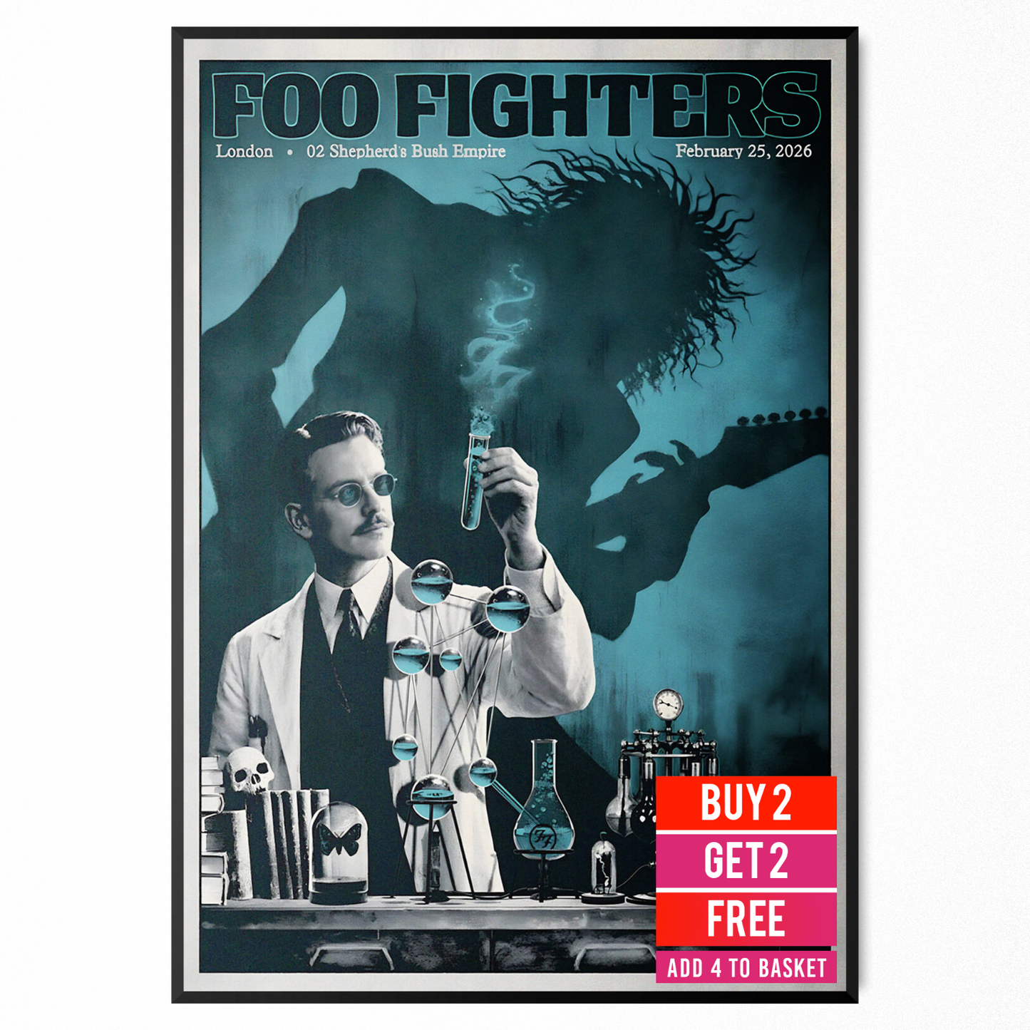 Foo Fighters Concert Poster 25th Feb London Shepherd Bush For Foo Fighters Fan